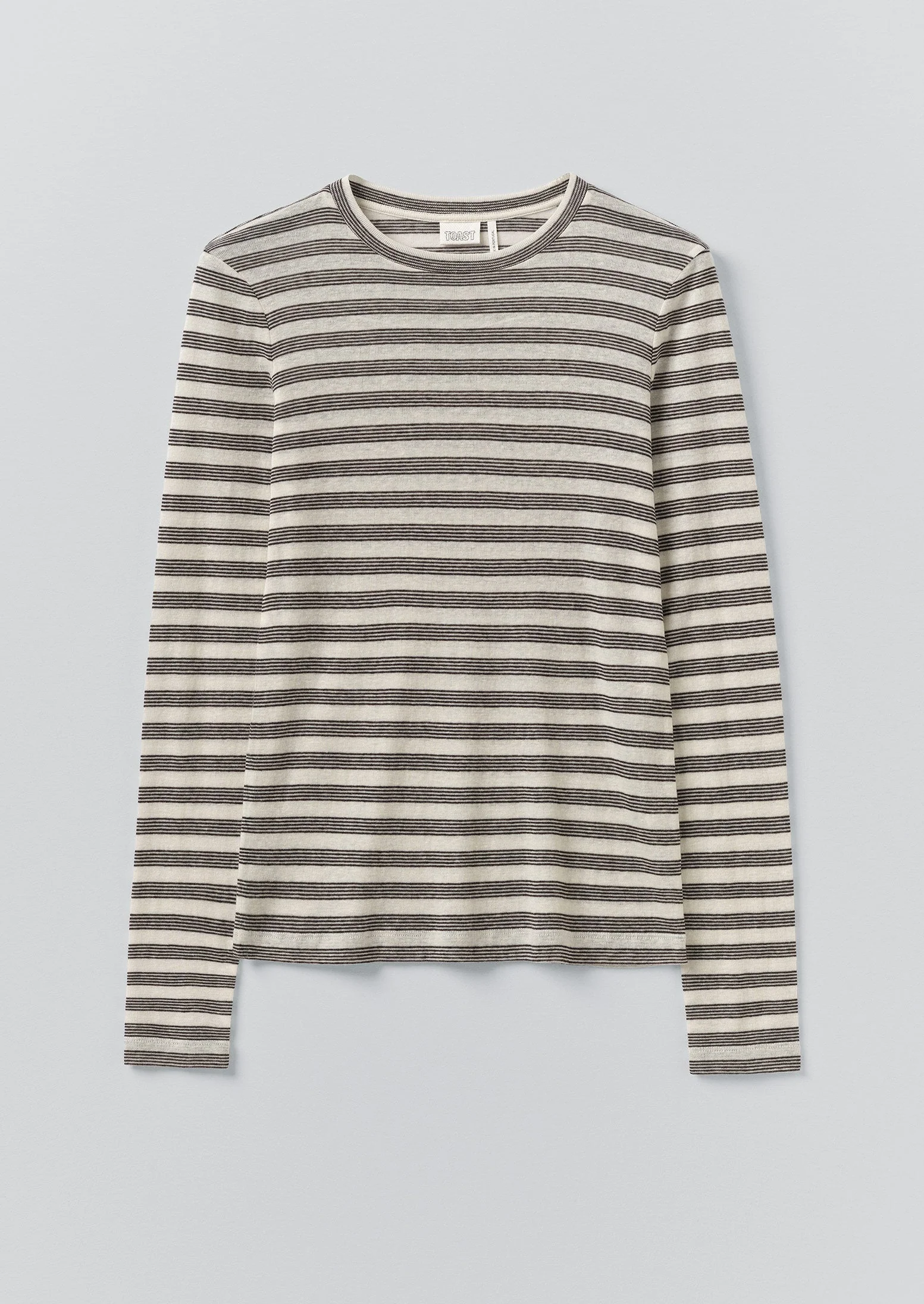 Agnes Stripe Wool Lyocell Tee | Cream/Black