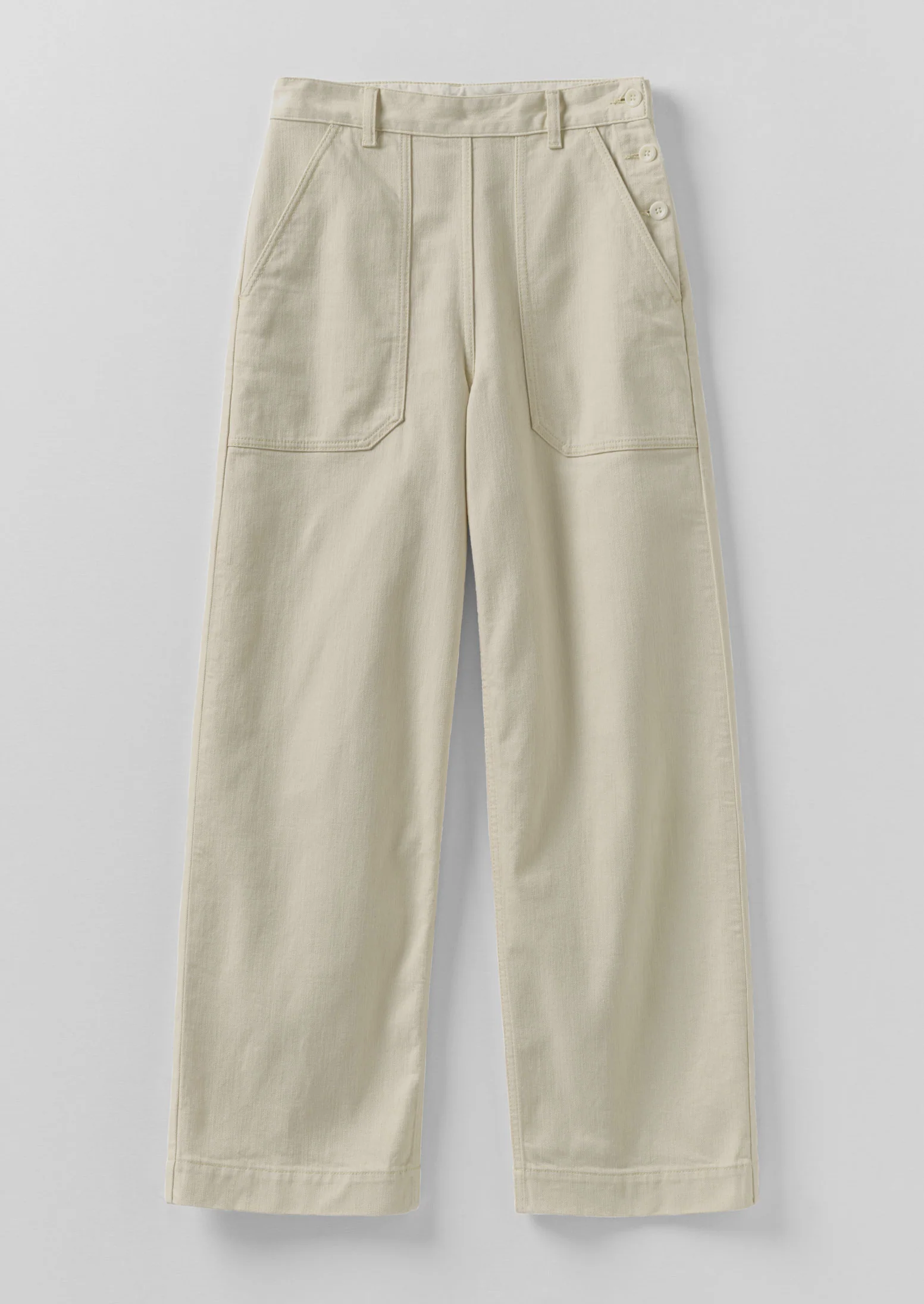 Annie Organic Denim Full Length Jeans | Ecru