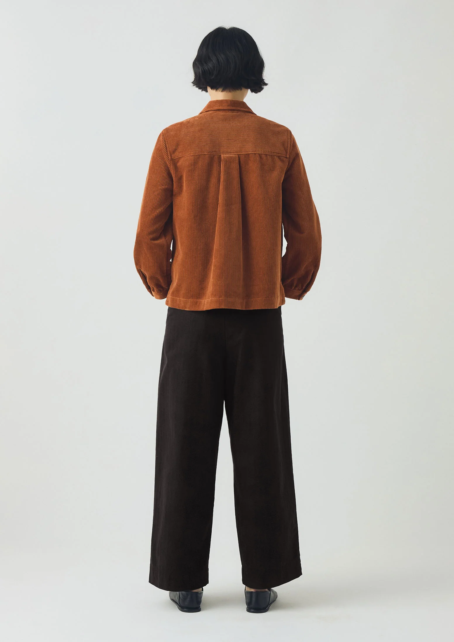 Baya Patch Pocket Organic Cord Shirt | Burnt Sienna - Image 3