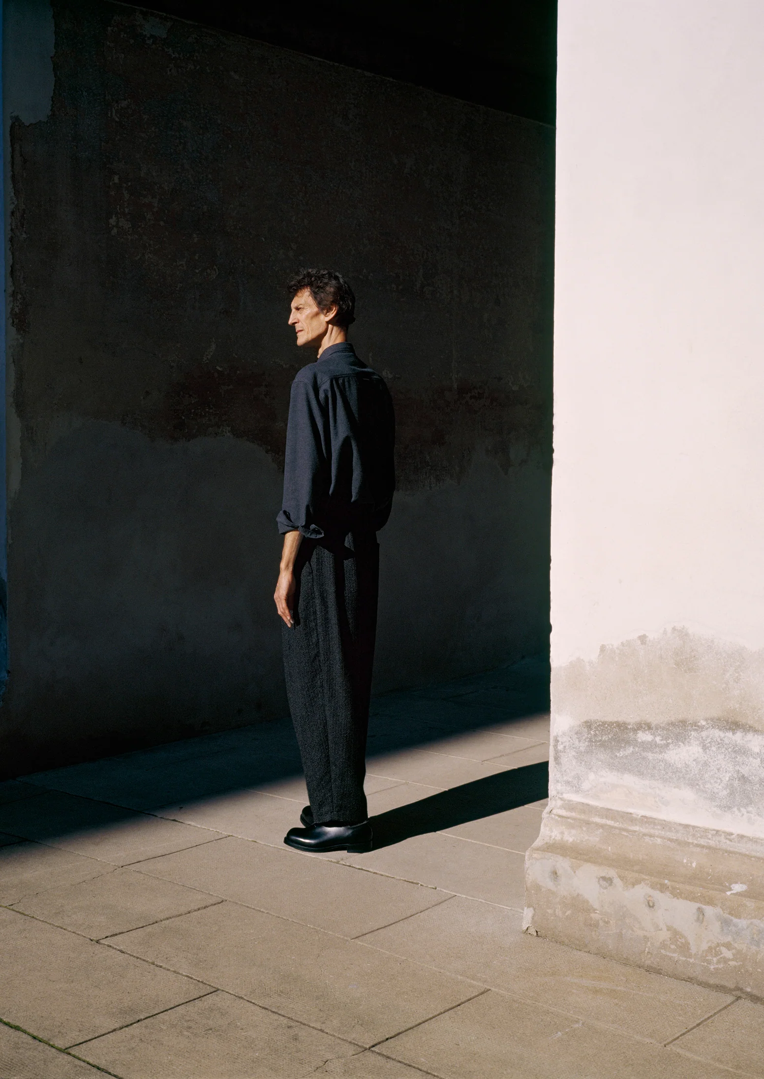Brushed Cotton Workwear Shirt | Charcoal Grey - Image 4