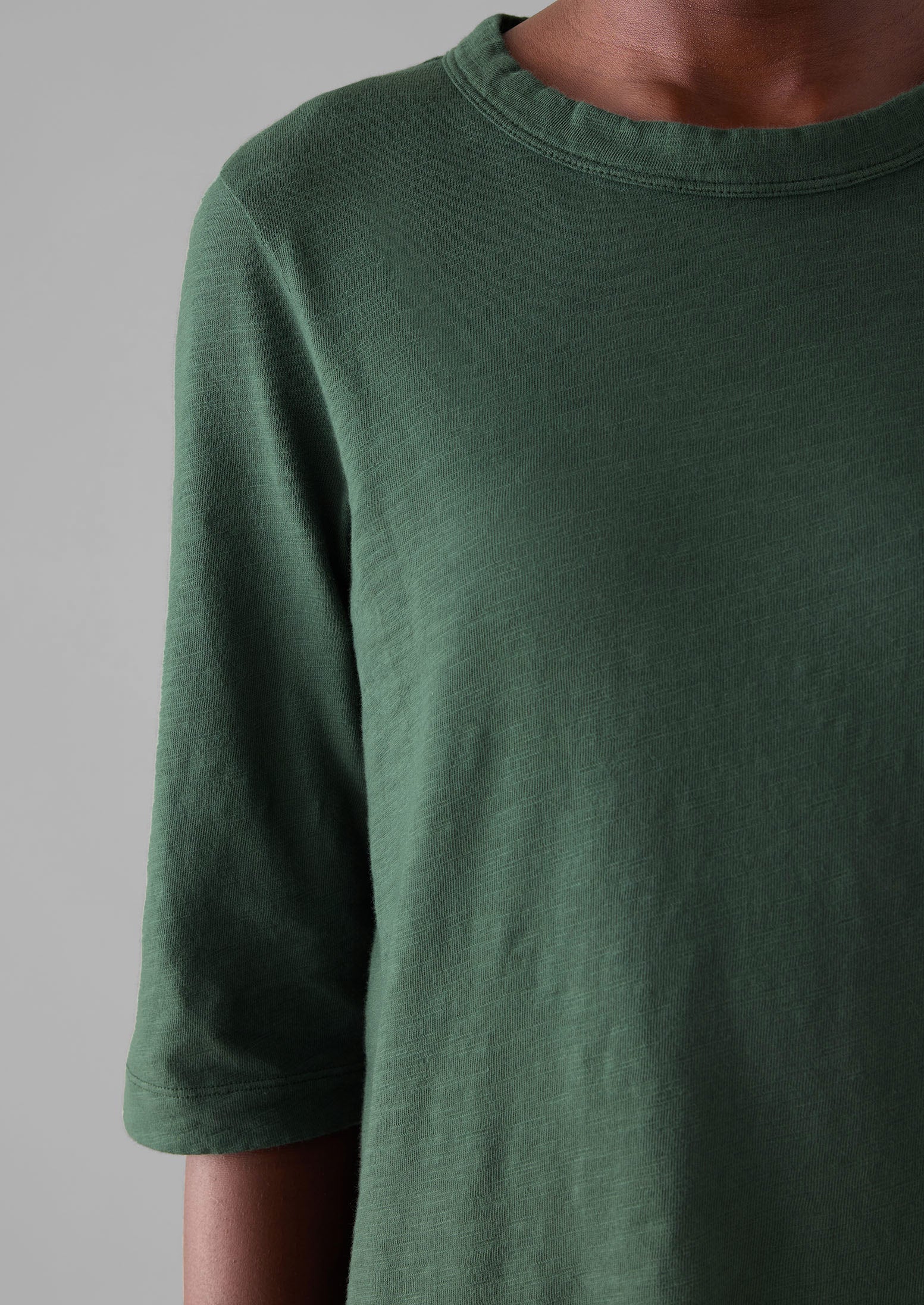 Cleo Garment Dyed Organic Cotton Tee | Marble Green - Image 3