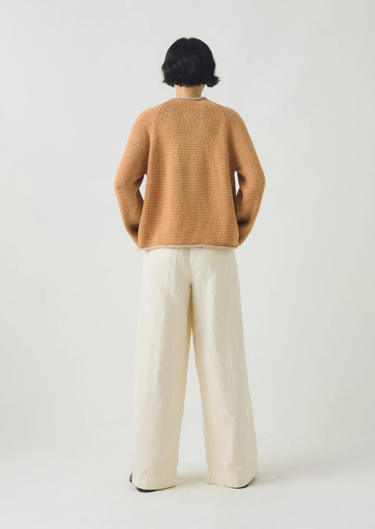 Corinne Cotton Linen Wide Leg Trousers | Parchment - Image 4