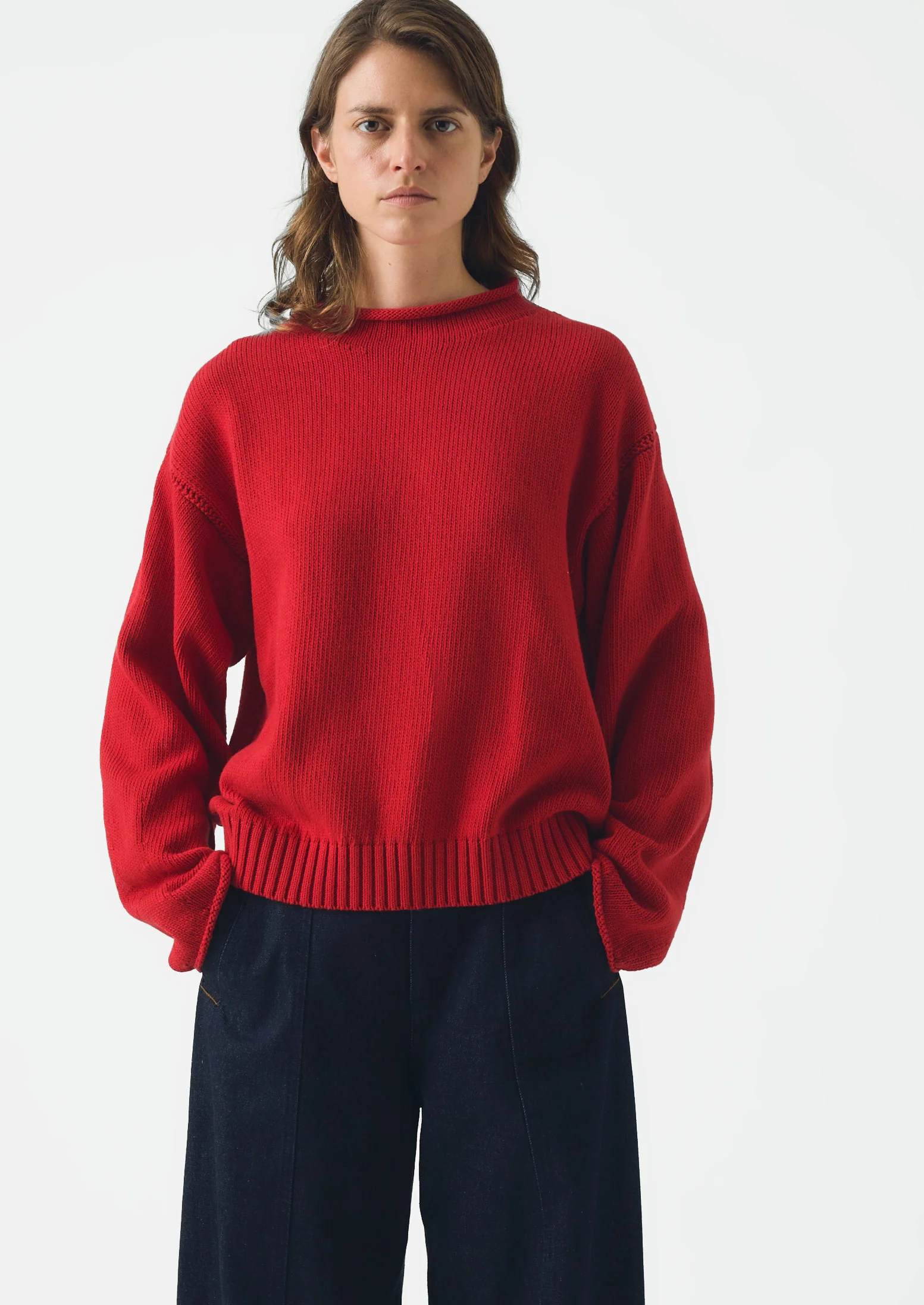 Cotton High Neck Sweater | Hawthorn - Image 2