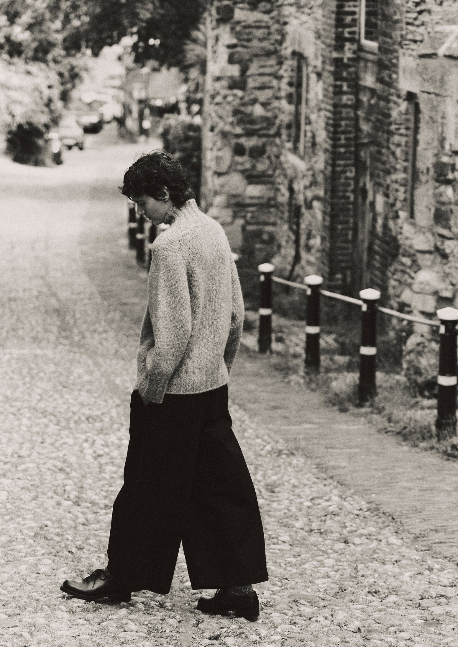 Denim Pleat Front Trousers | Carbon Black - Image 2