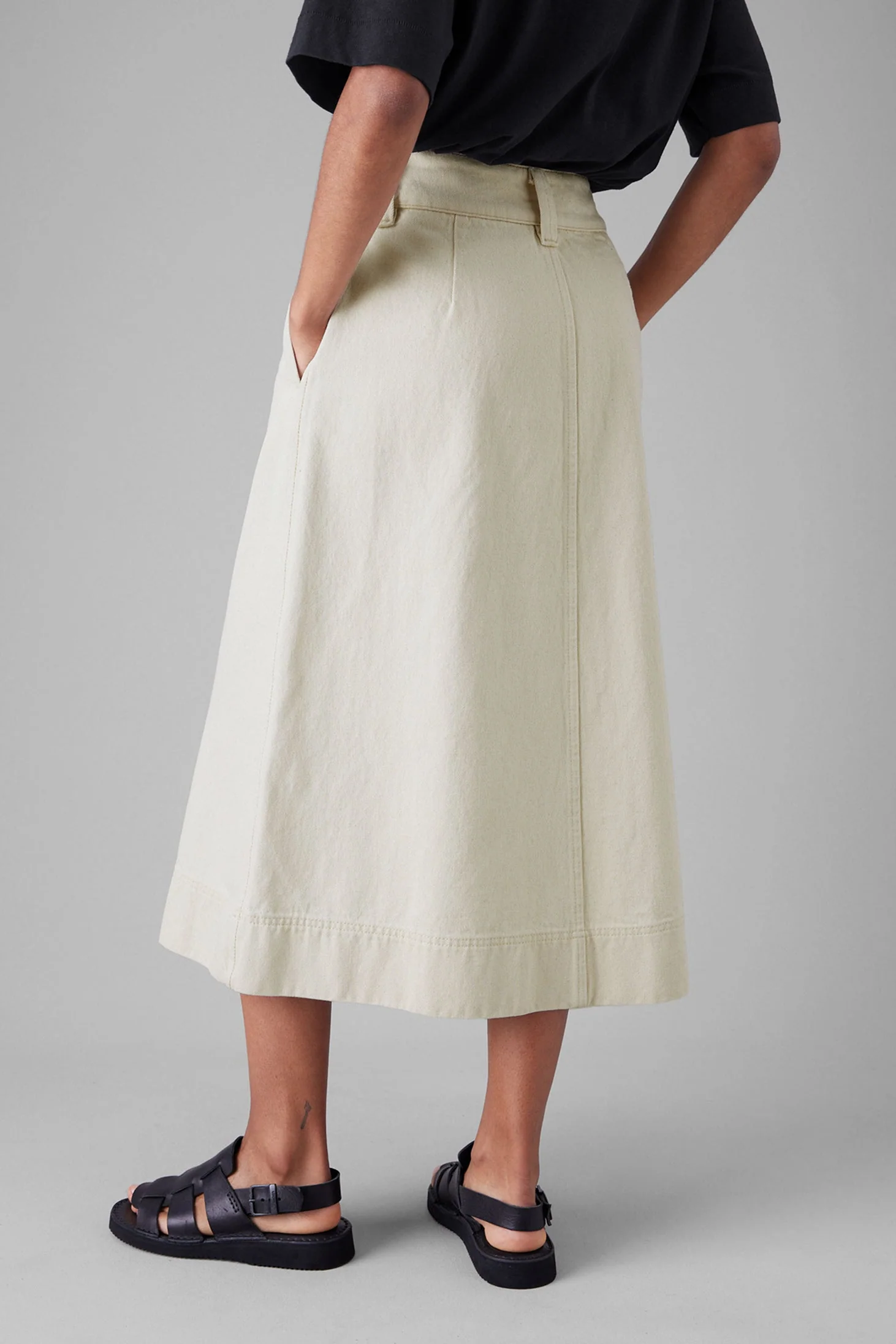 Denim Skirt | Ecru - Image 3
