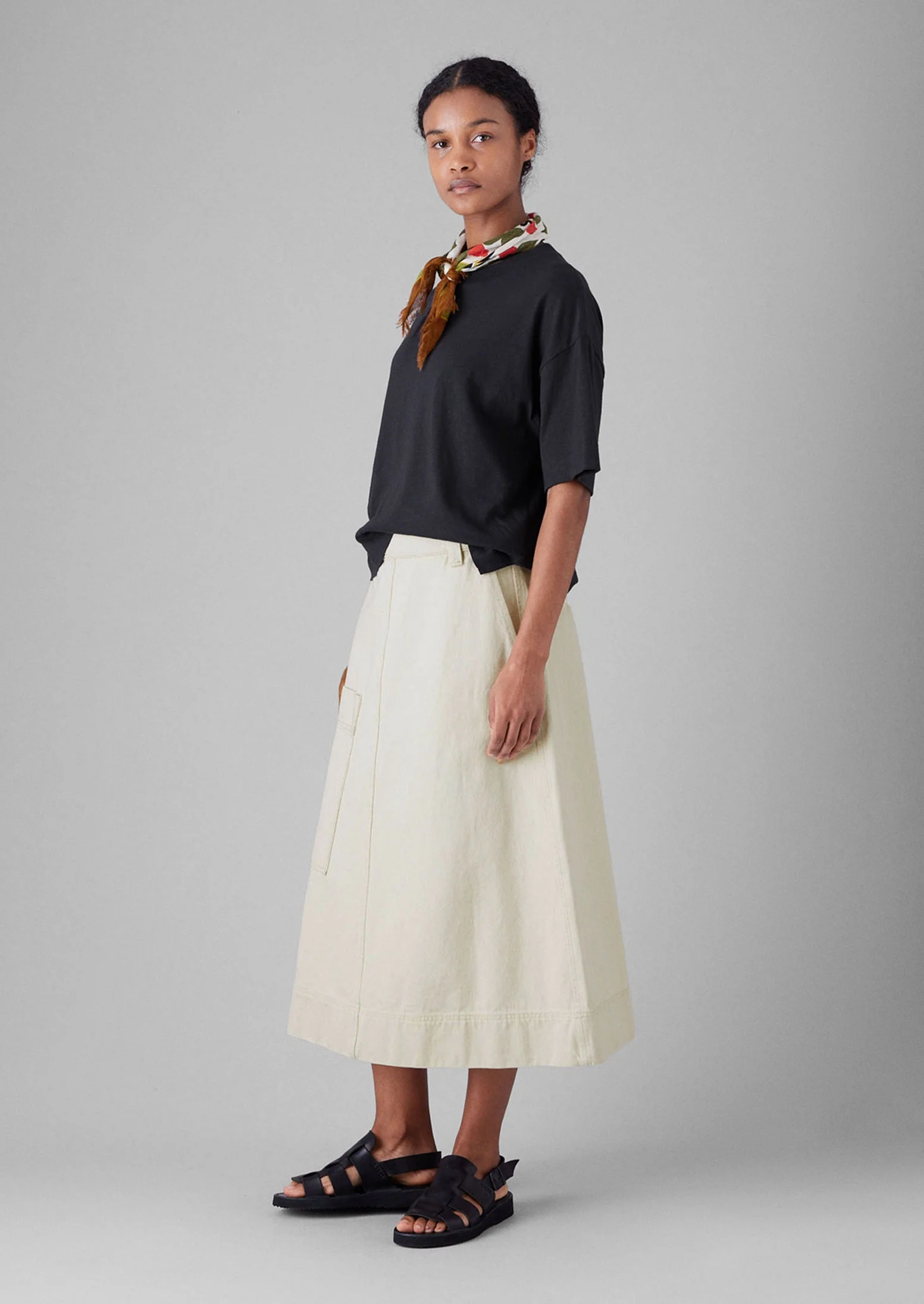 Denim Skirt | Ecru - Image 5