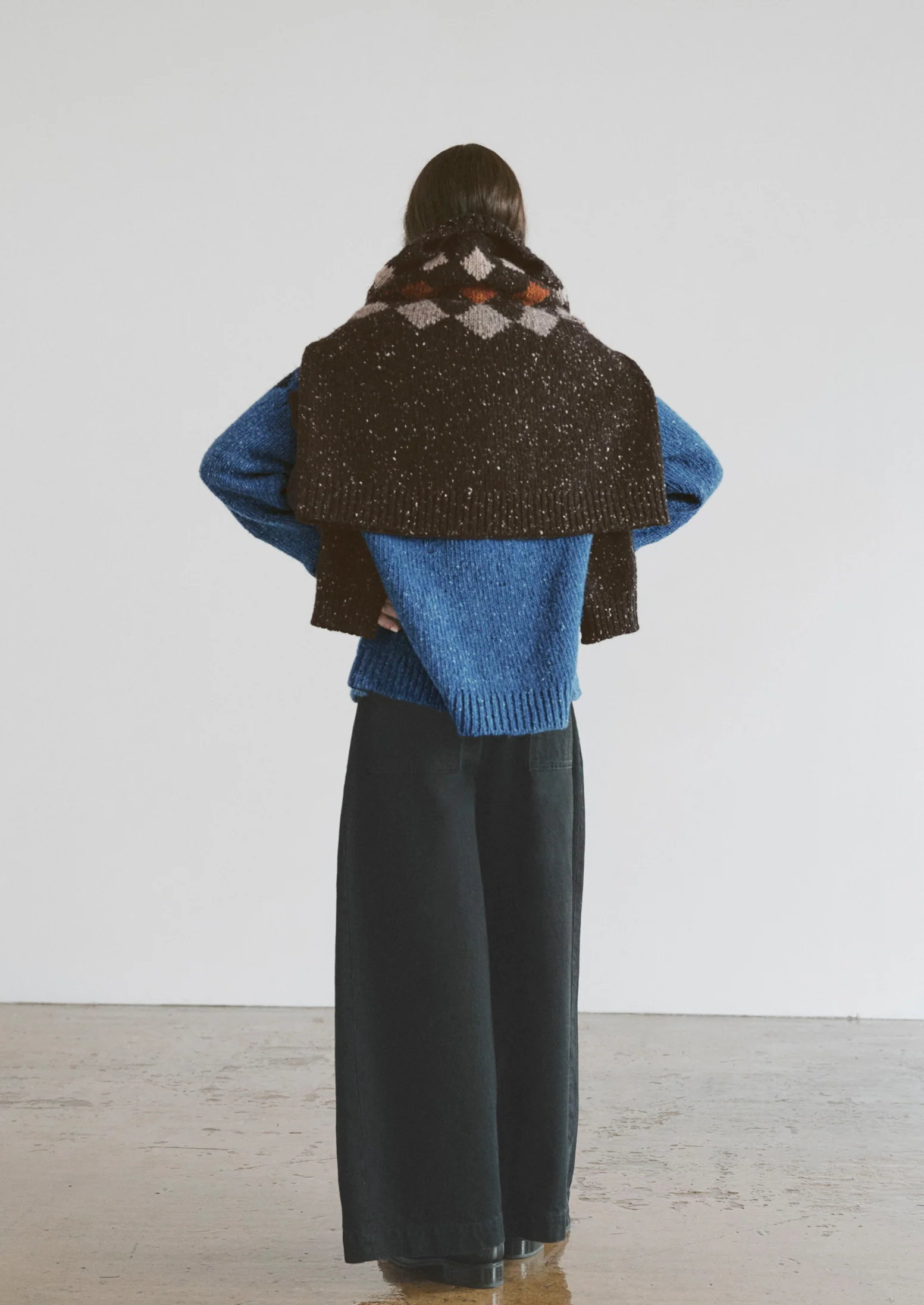 Donegal Diamond Yoke Sweater | Graphite Multi - Image 9