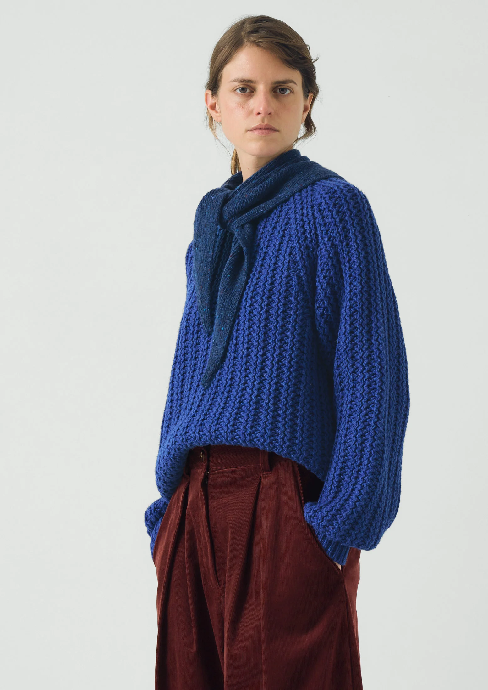 Donegal Merino Bandana | Ink Blue - Image 5