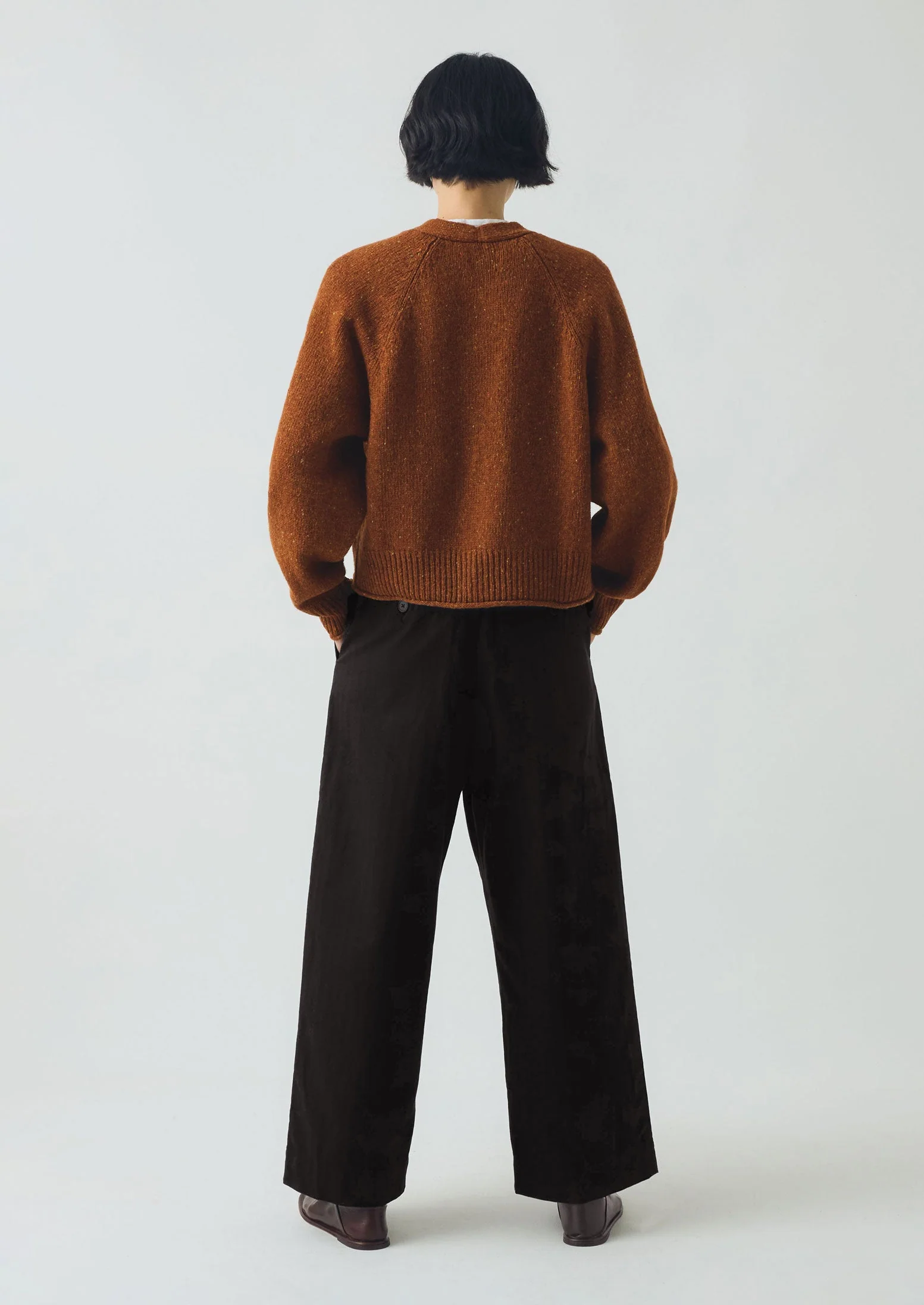 Donegal Wool V Neck Cardigan | Cinnamon - Image 4