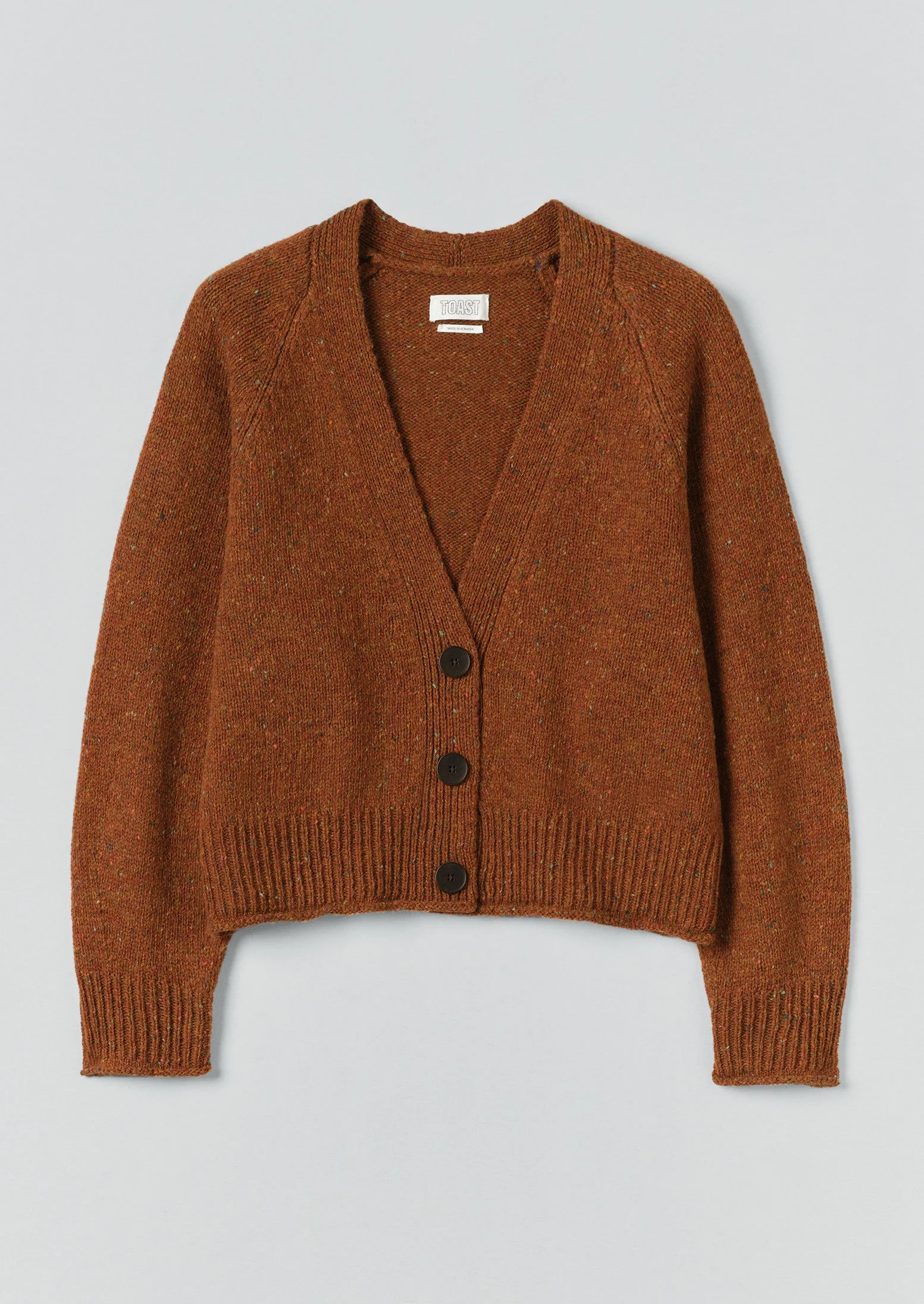 Donegal Wool V Neck Cardigan | Cinnamon - Image 5