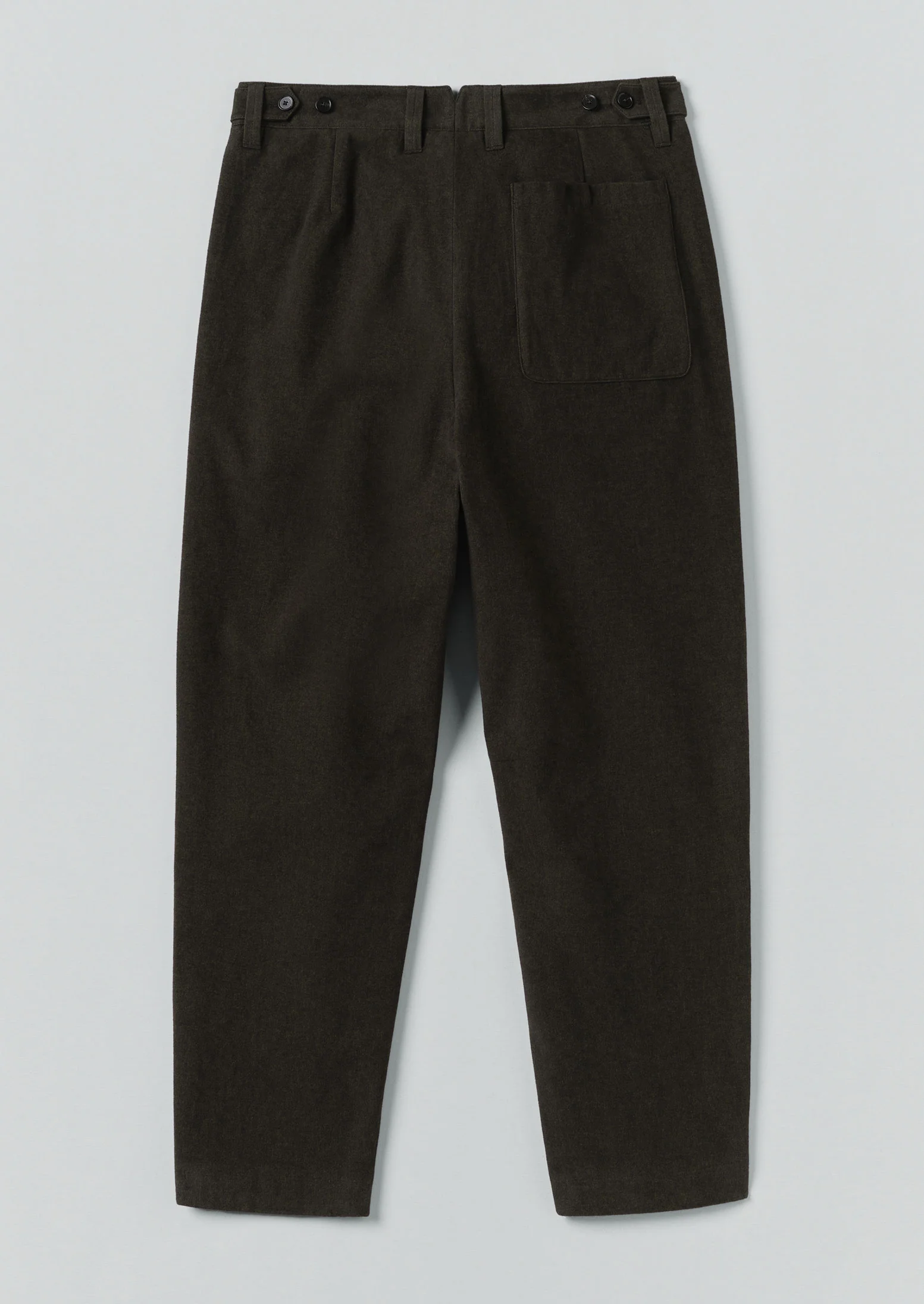 Duncan Brushed Cotton Trousers | Dark Olive - Image 5