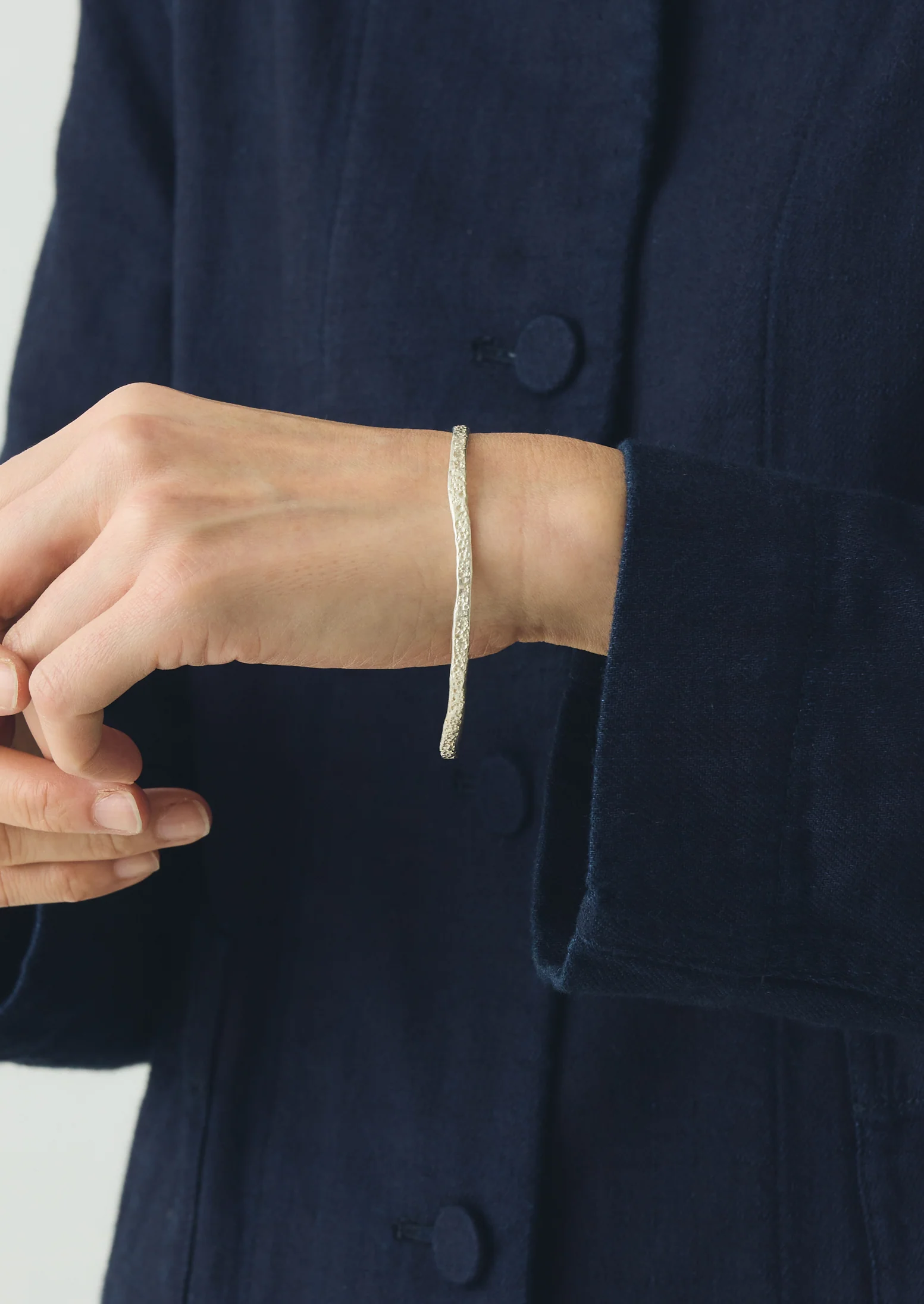 Emily Nixon Fine Silver Urchin Bangle | Silver - Image 2