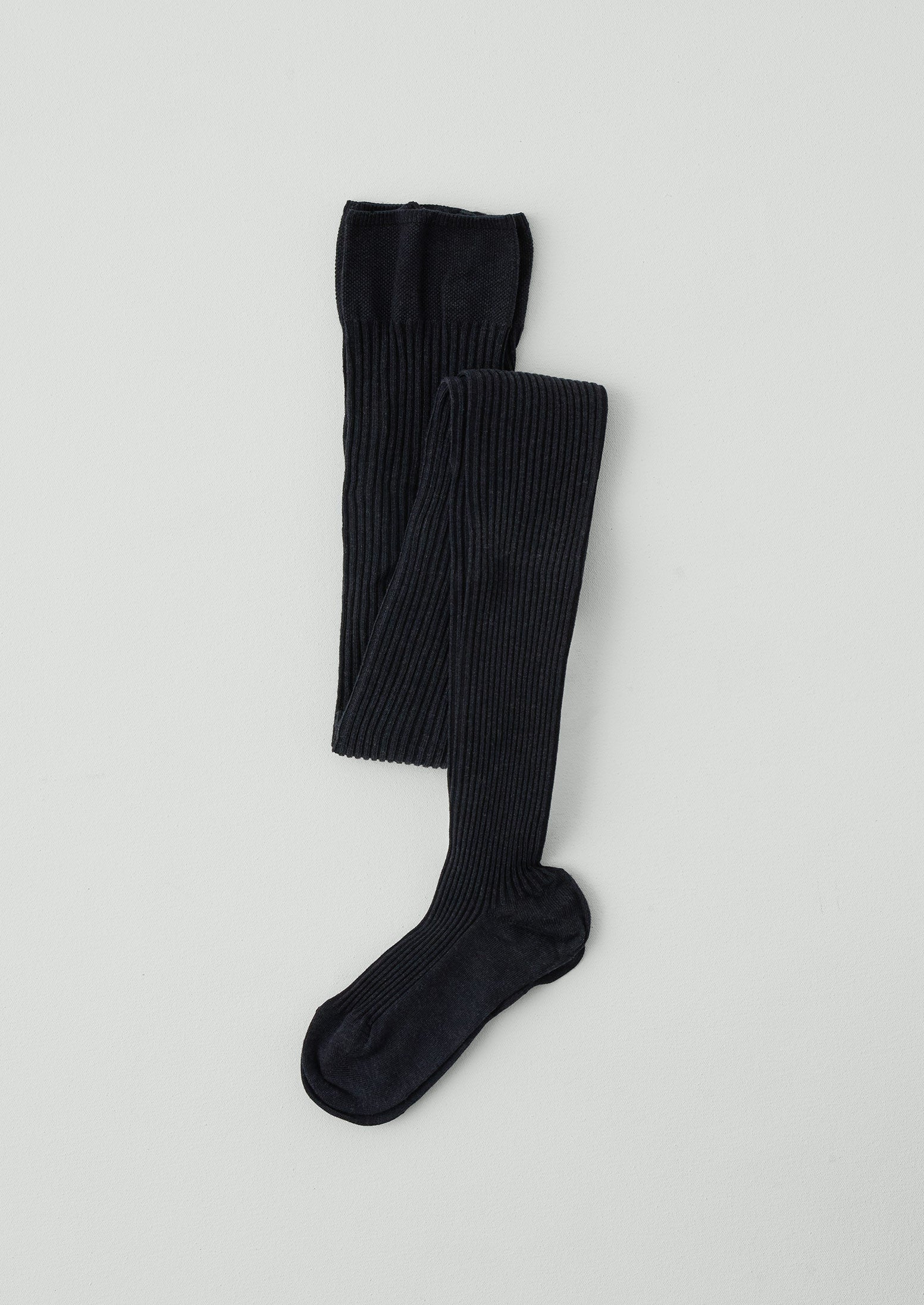 Falke Family Rib Cotton Tights | Anthracite Marl