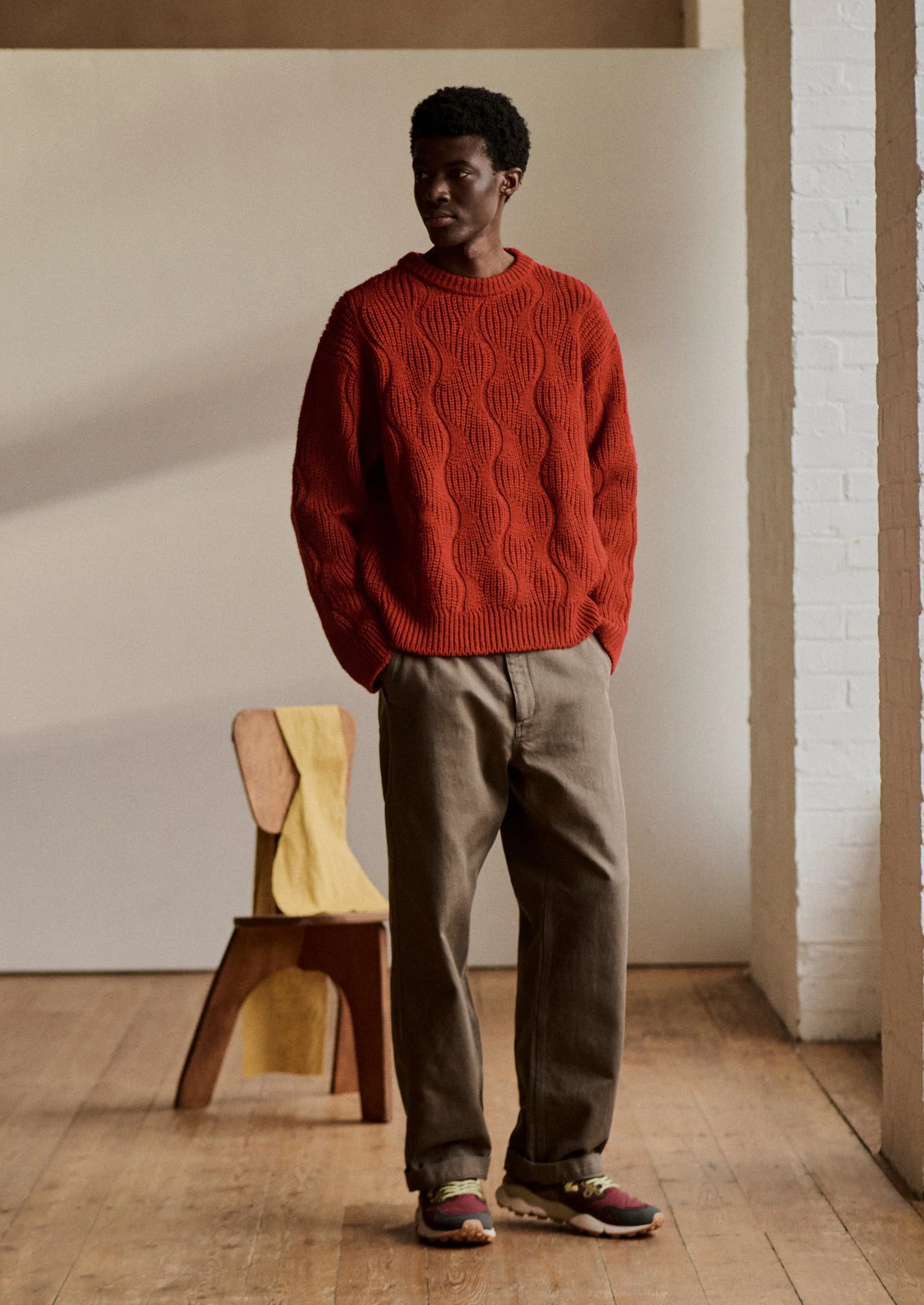 Flower Mountain Yamano Kaiso Panelled Trainers | Brick/Iris - Image 5