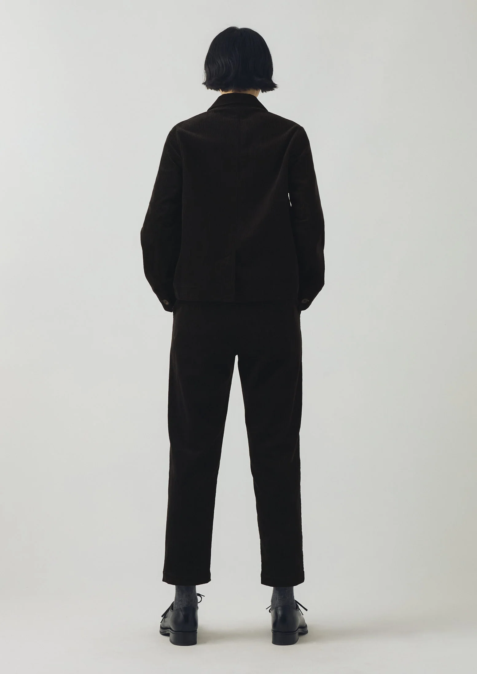 Gabi Organic Cord Pull On Trousers | Anthracite - Image 4