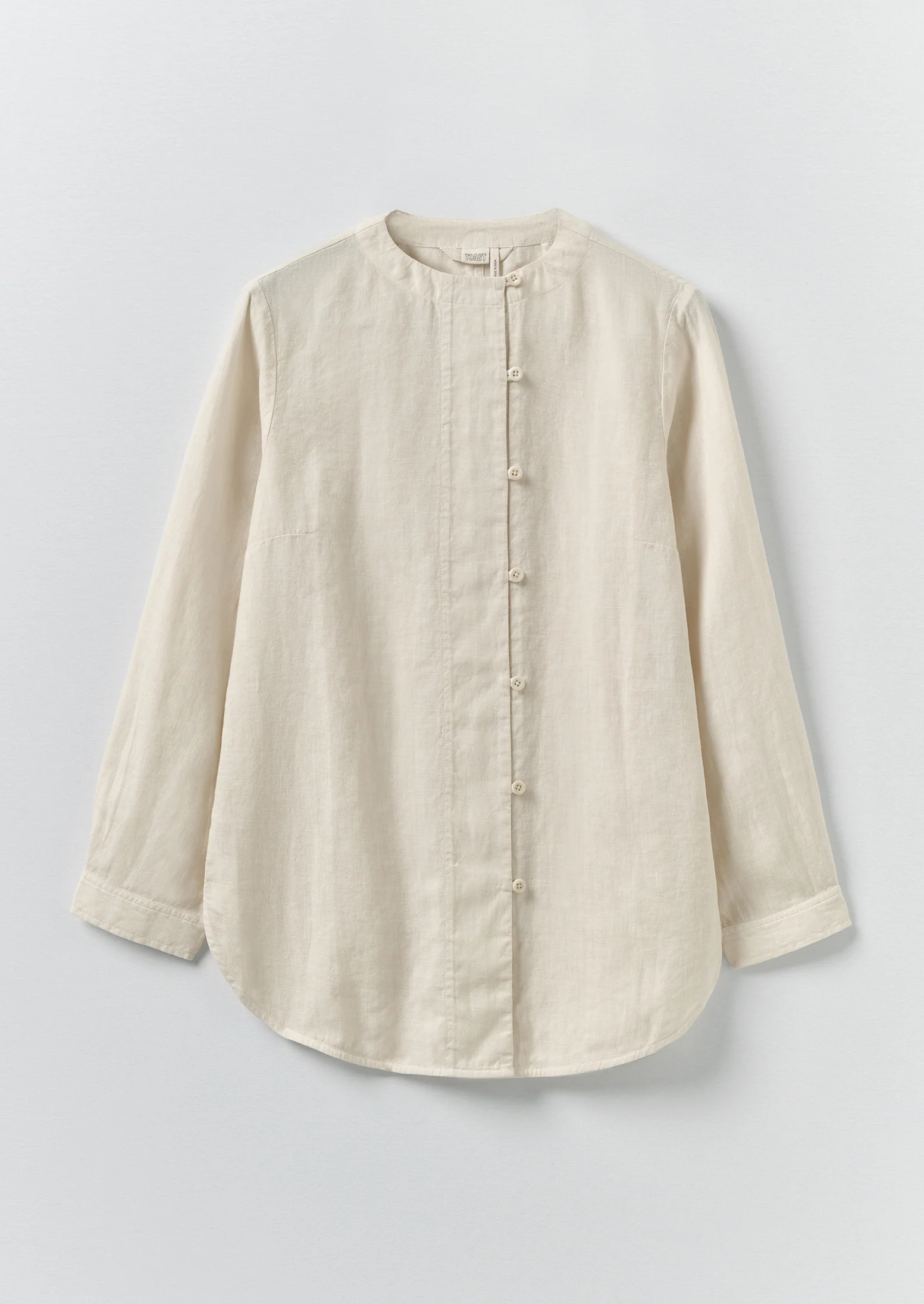 Garment Dyed Linen Chef Shirt | Oat