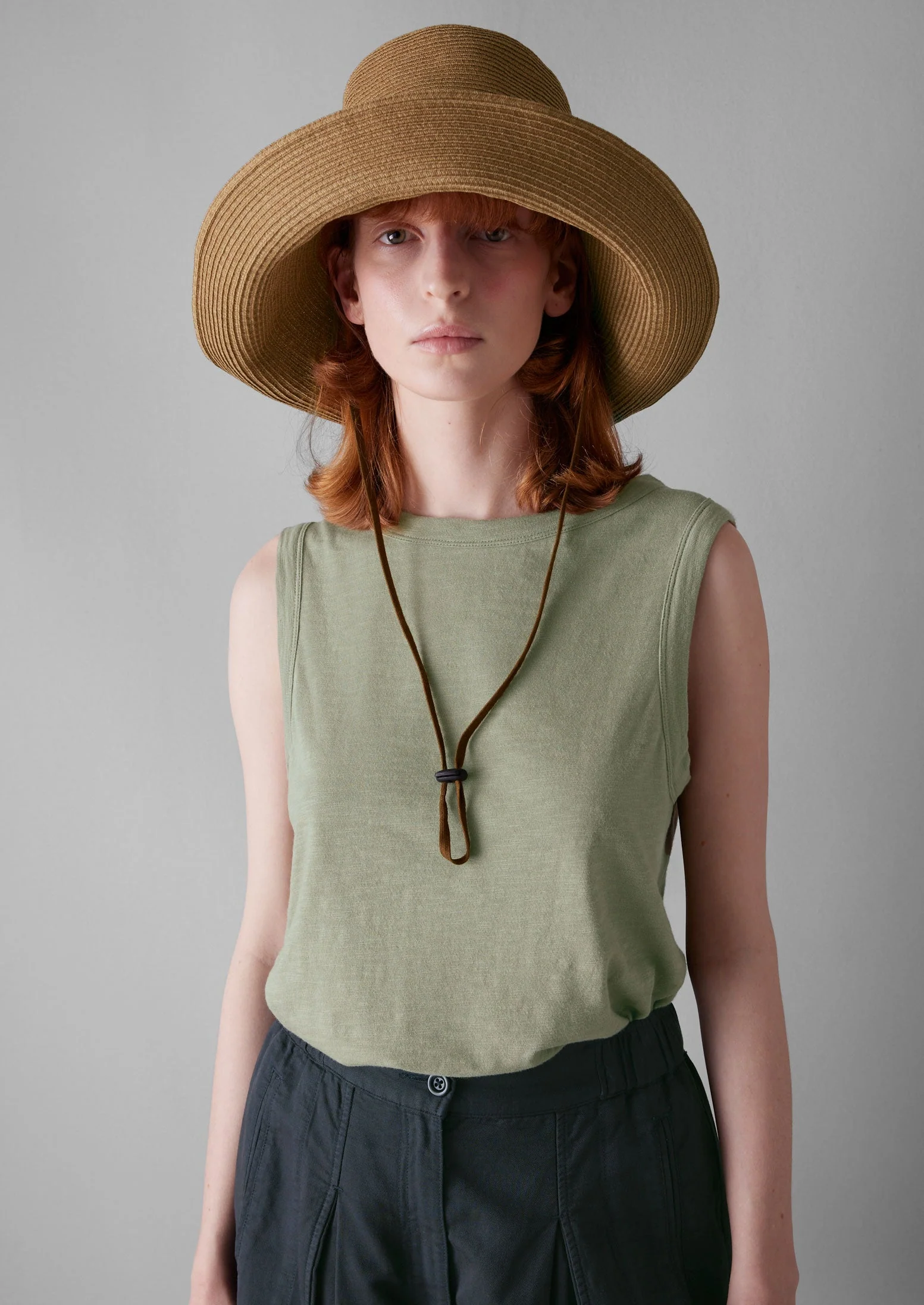Garment Dyed Organic Cotton Tank Top | Celadon Green - Image 2