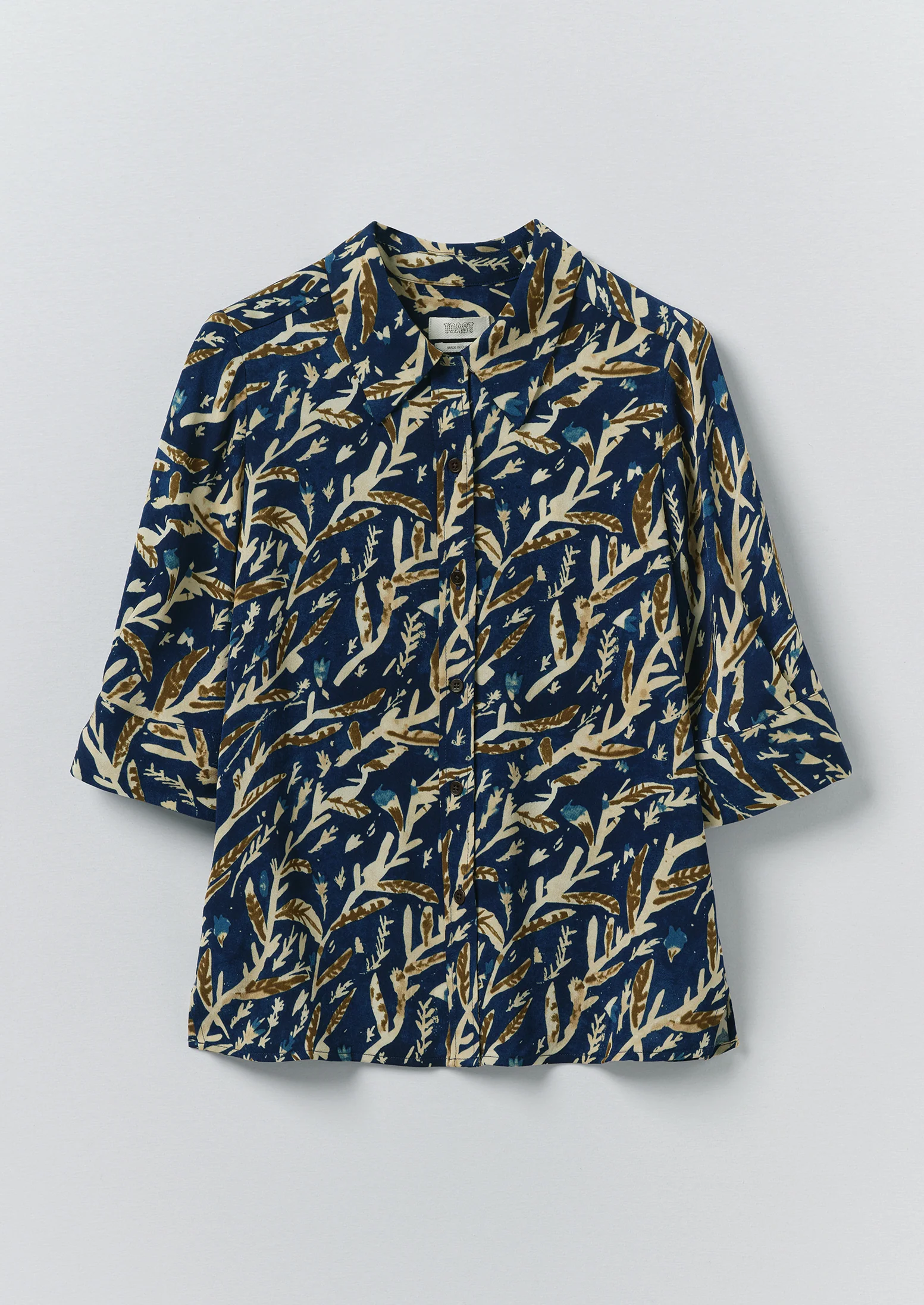 Gia Herb Print Shirt | Brilliant Blue