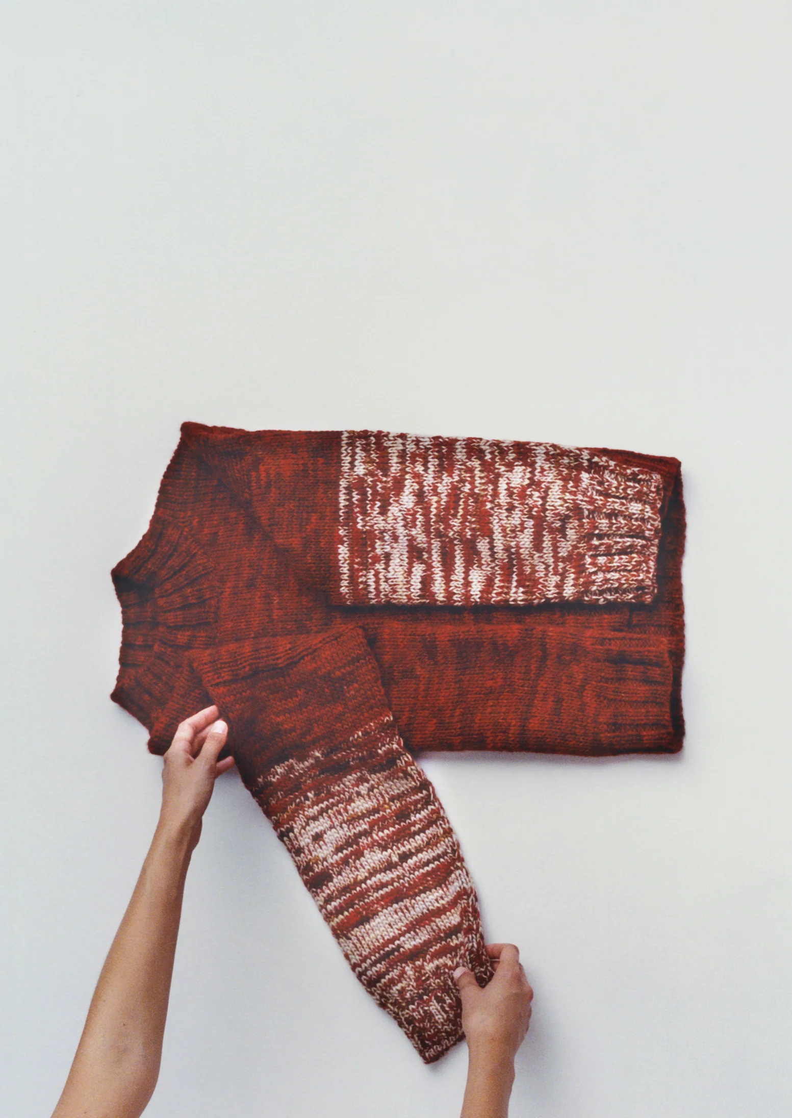 Hand Dyed High Neck Sweater | Claret Red - Image 10