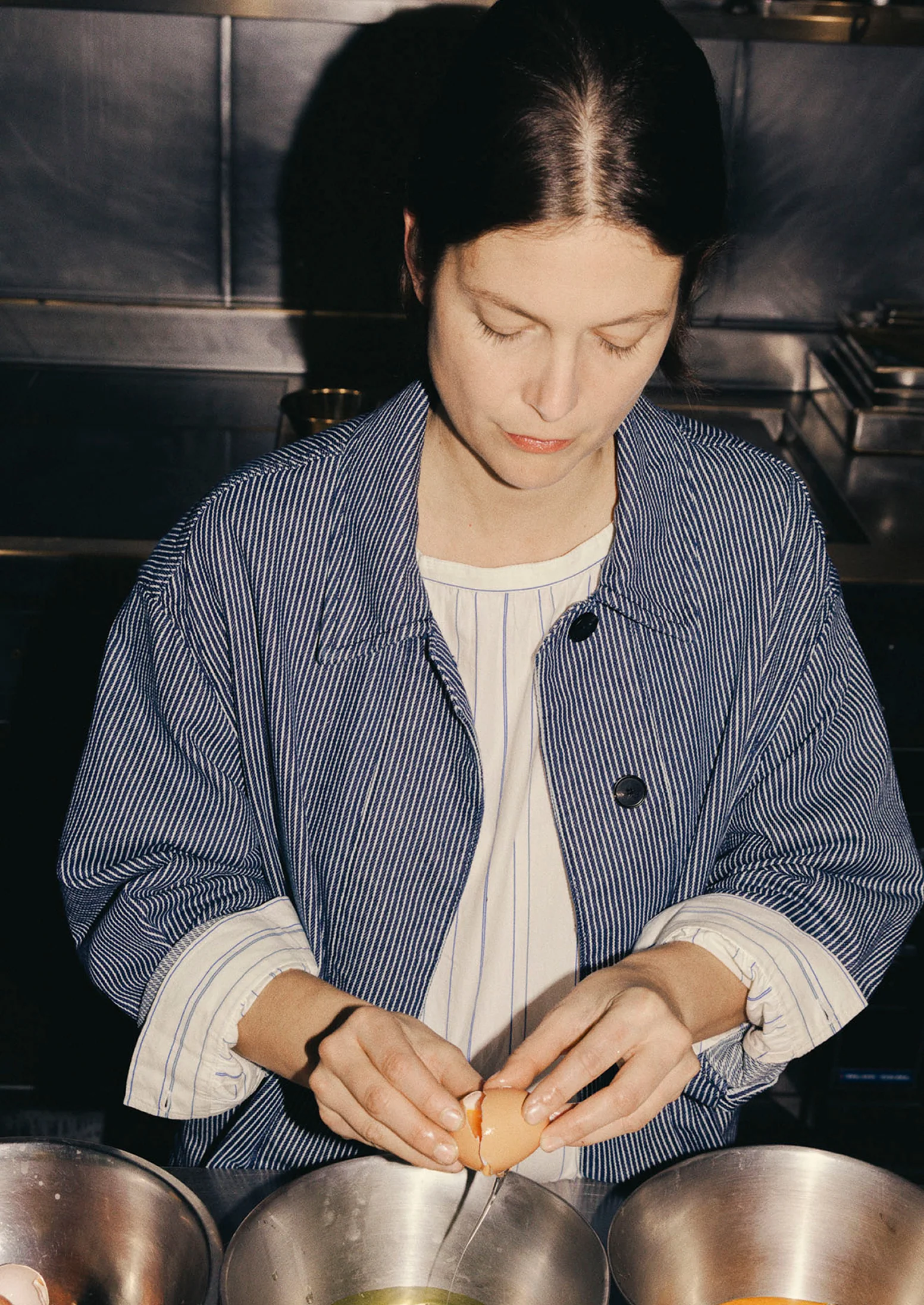 Irregular Stripe Gathered Smock Top | Cobalt - Image 6