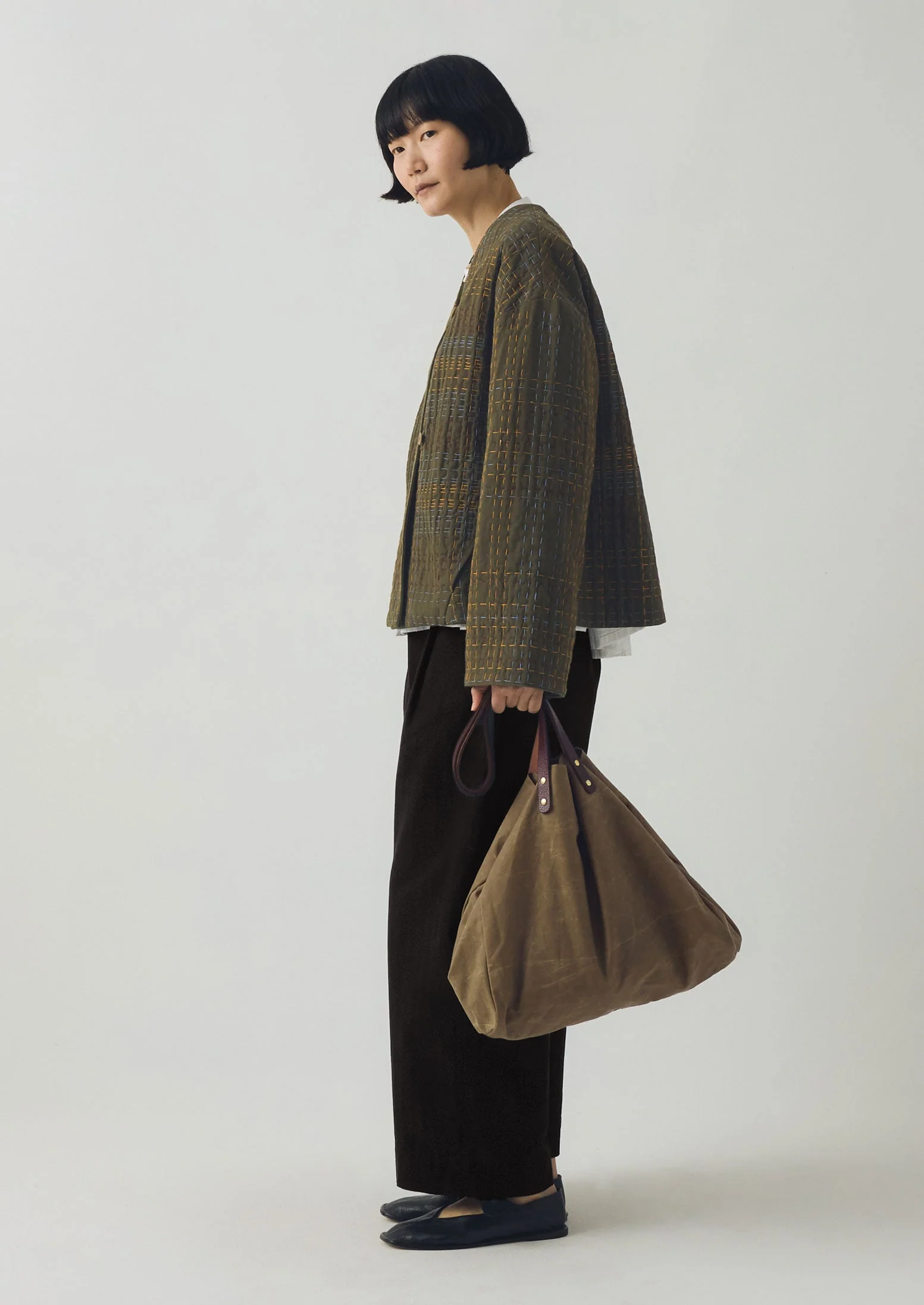 Kate Sheridan Waxed Cotton Tote | Sand - Image 4