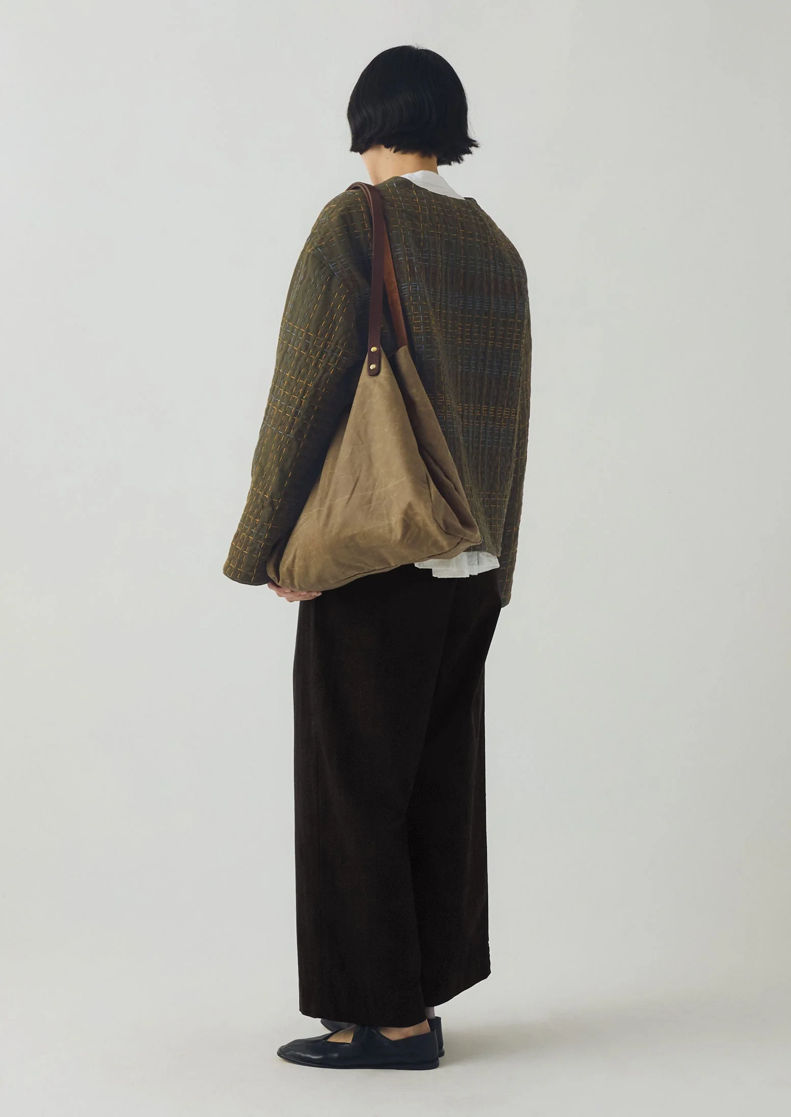 Kate Sheridan Waxed Cotton Tote | Sand - Image 5