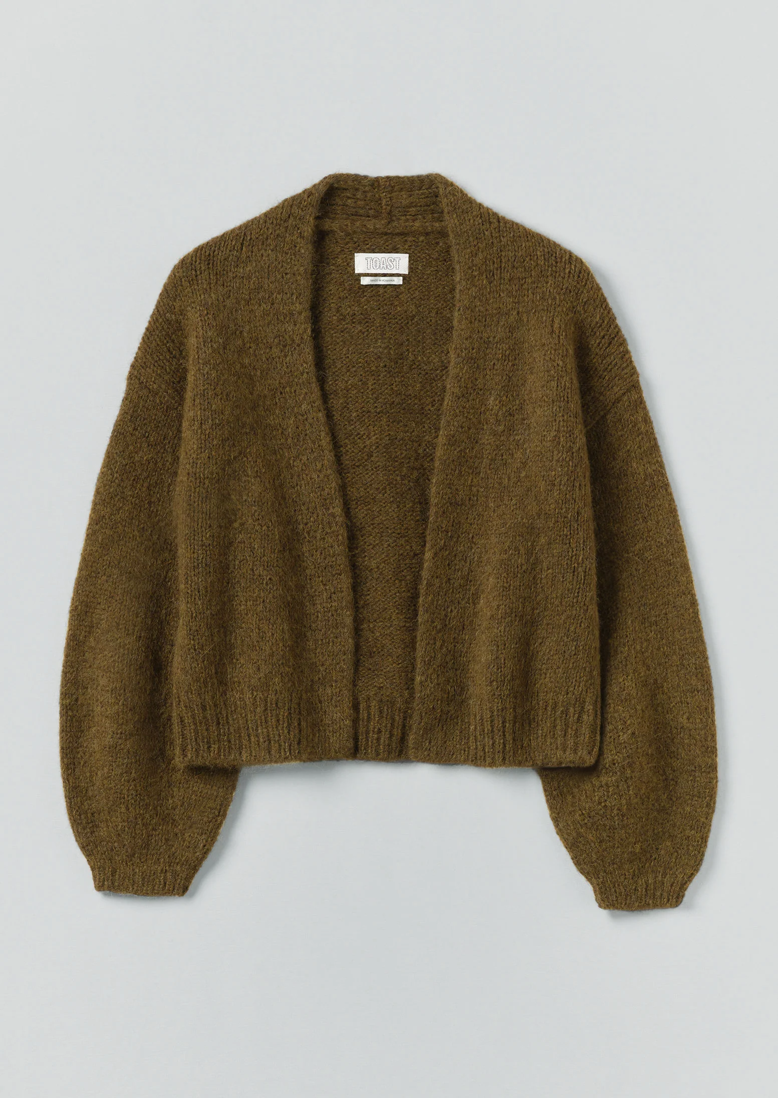 Lofty Alpaca Blend Cardigan | Olive Melange