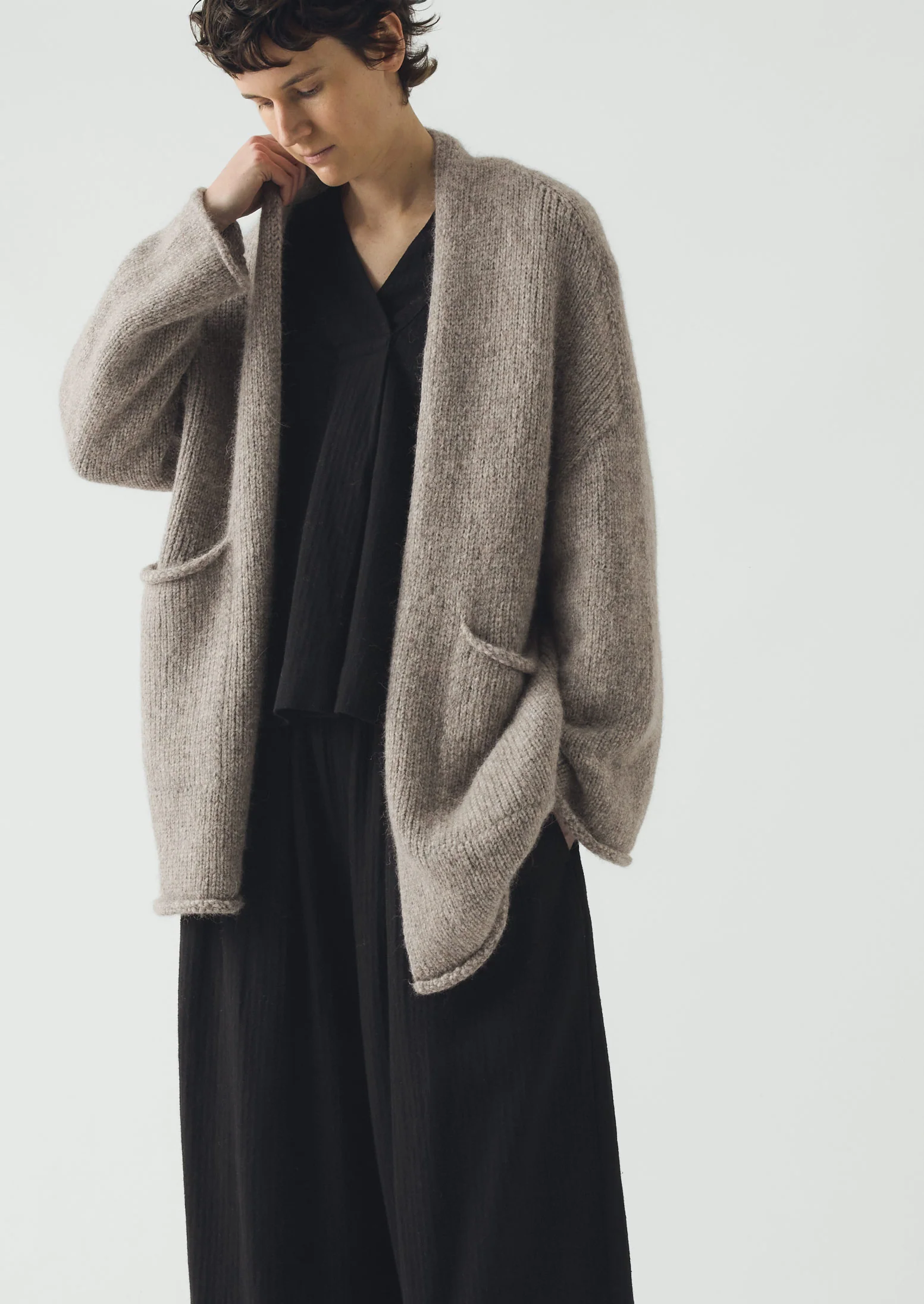 Lofty Alpaca Cardigan | Stone - Image 2
