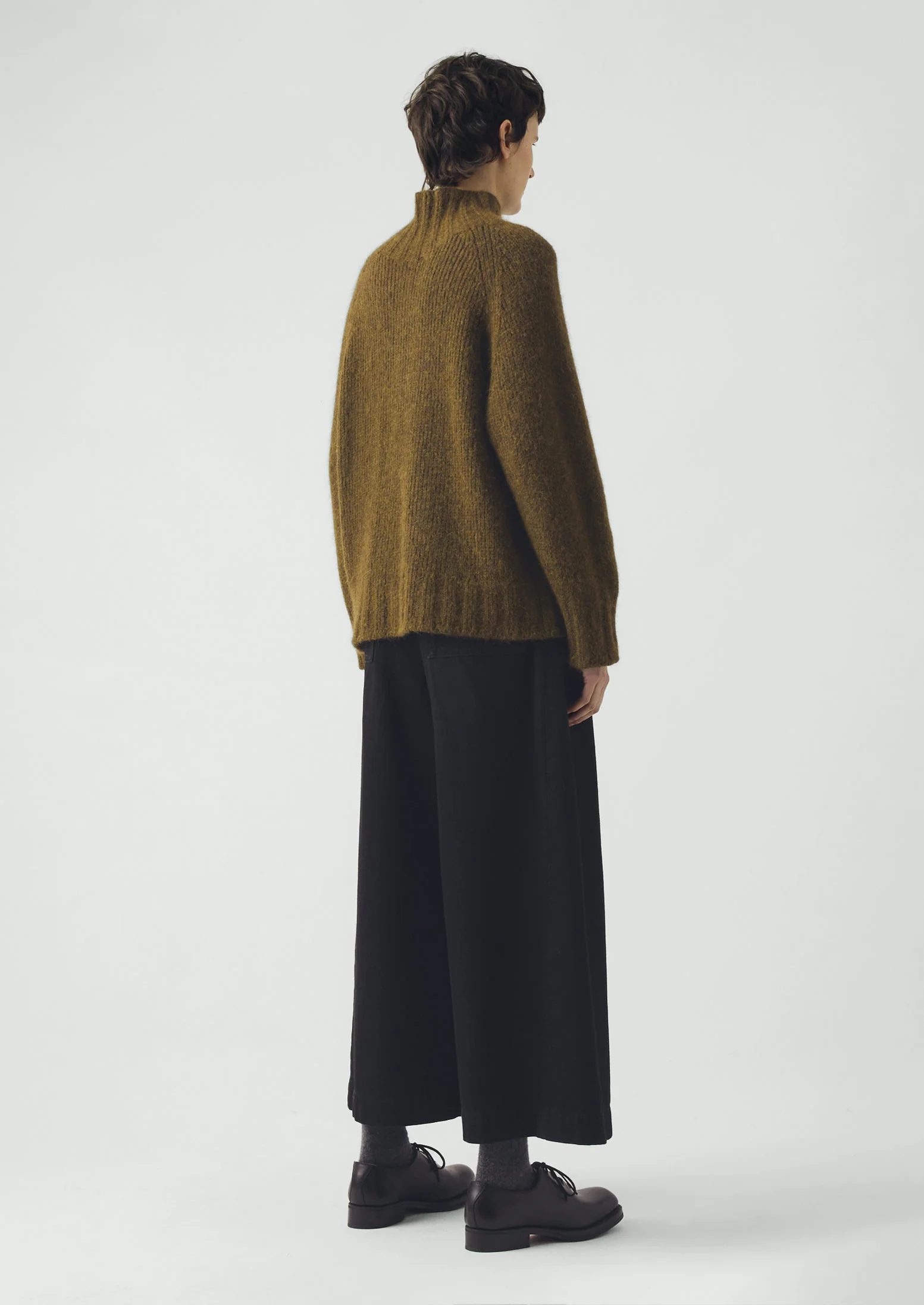 Lofty Alpaca High Neck Sweater | Olive - Image 7