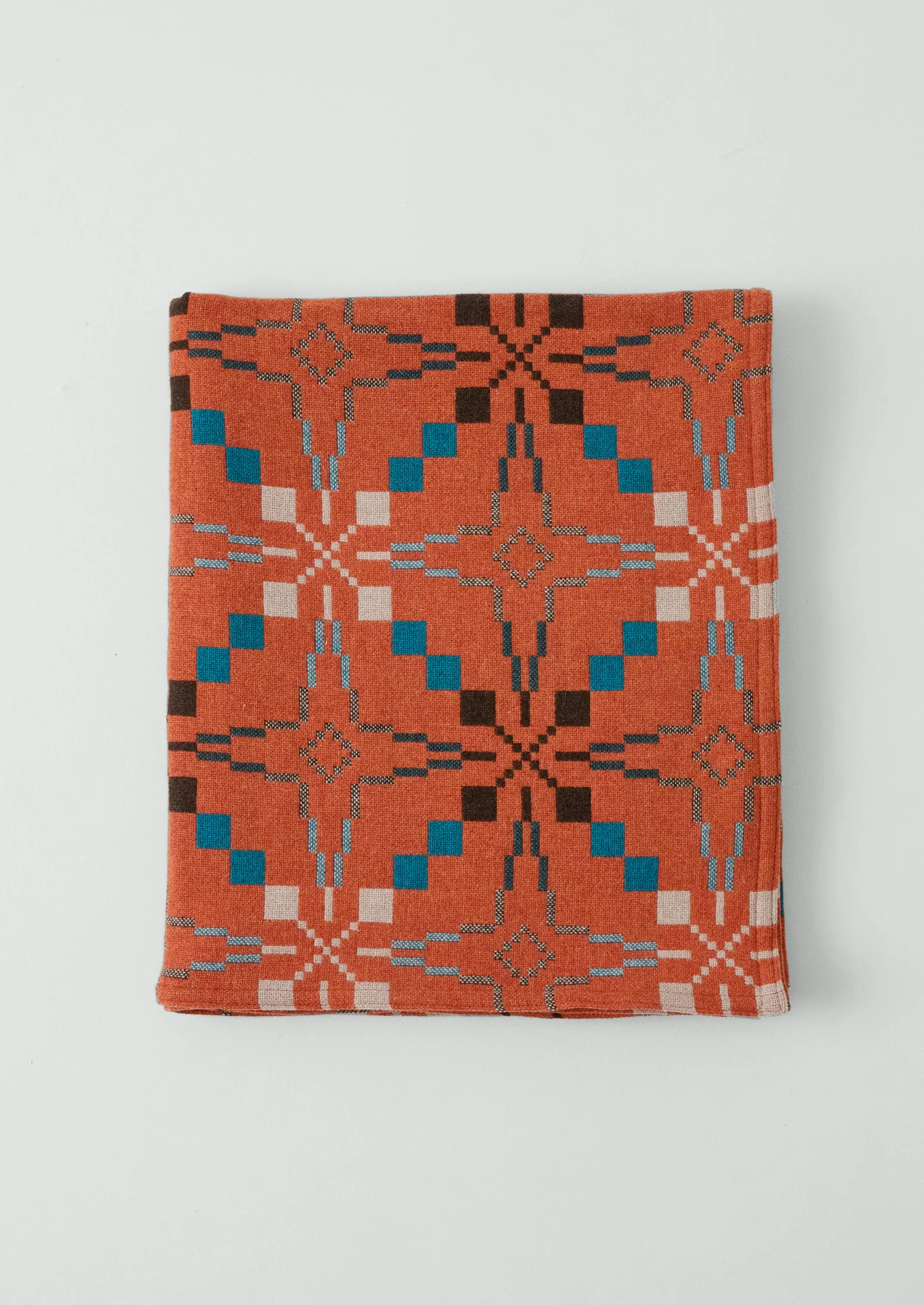 Melin Tregwynt Vintage Star Blanket | Copper - Image 4