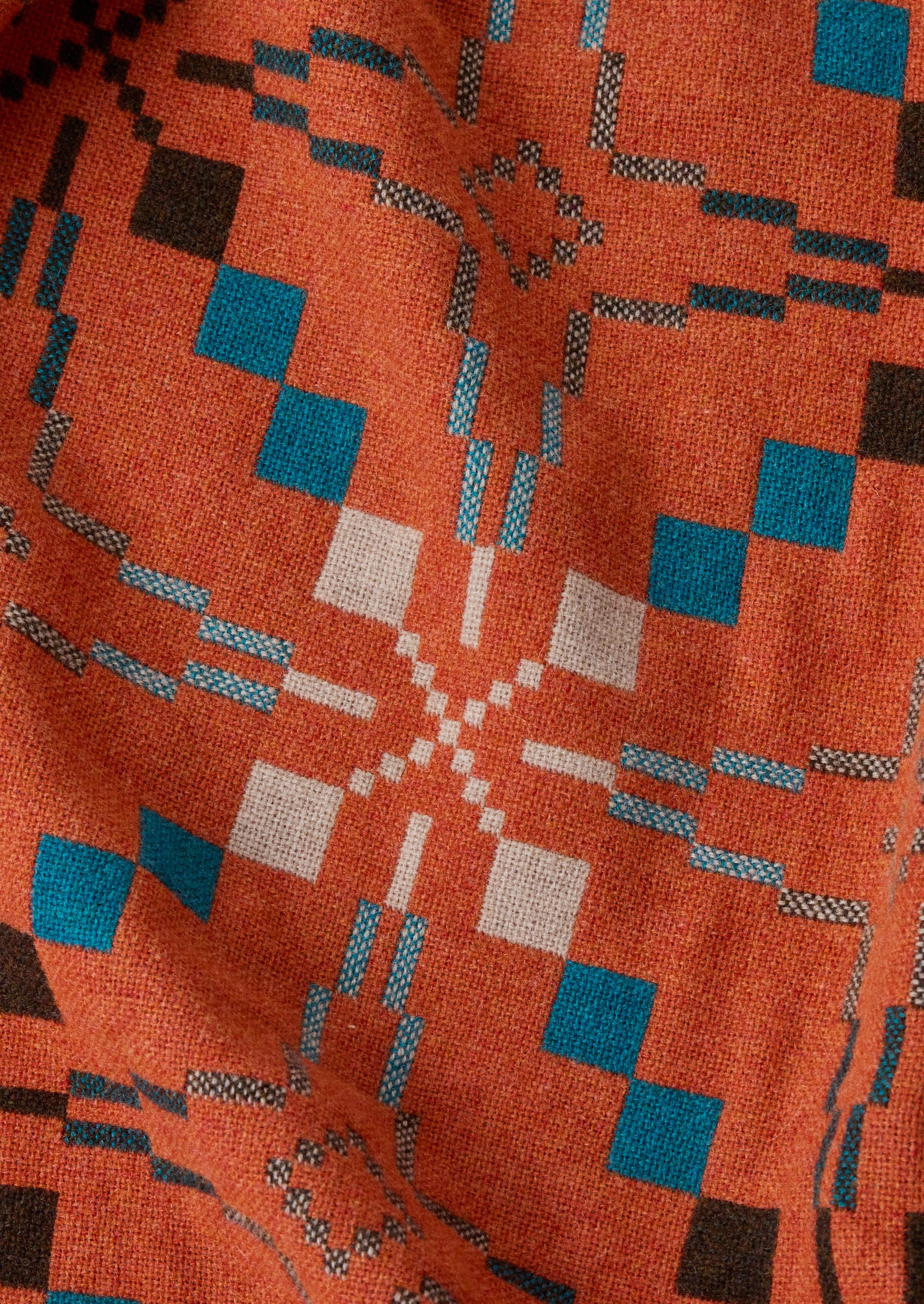 Melin Tregwynt Vintage Star Blanket | Copper - Image 5