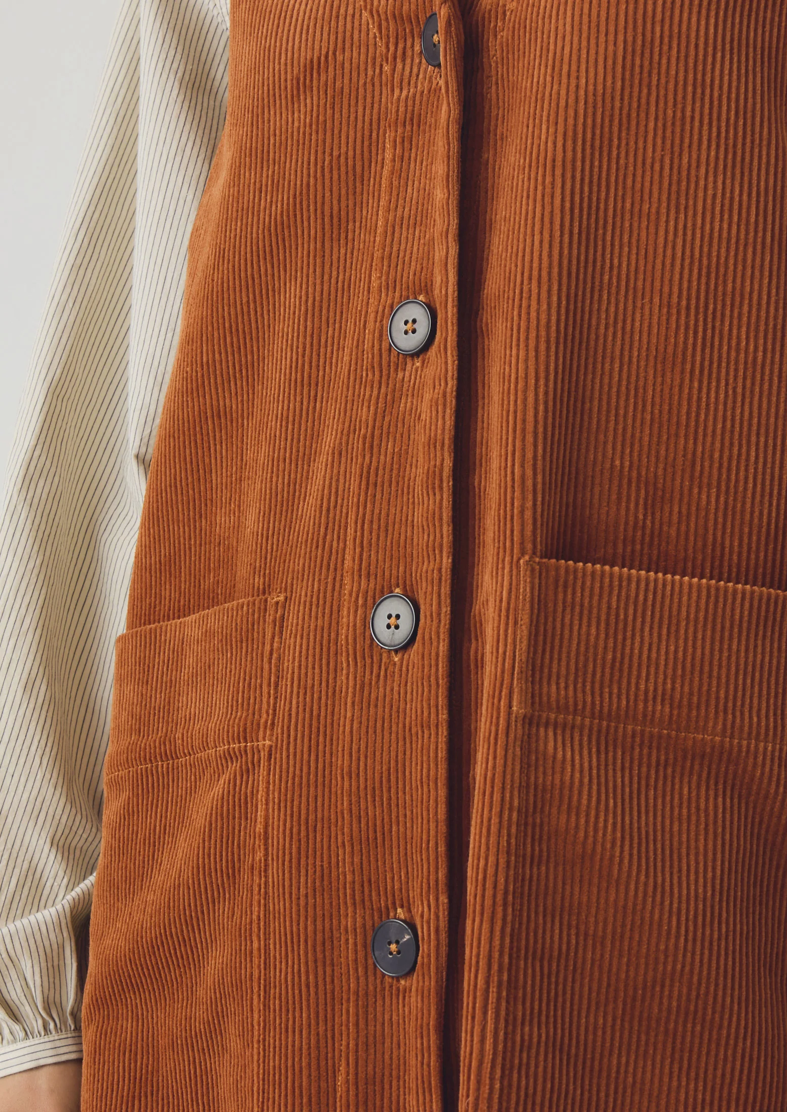 Organic Cord A Line Dress | Burnt Sienna - Image 6