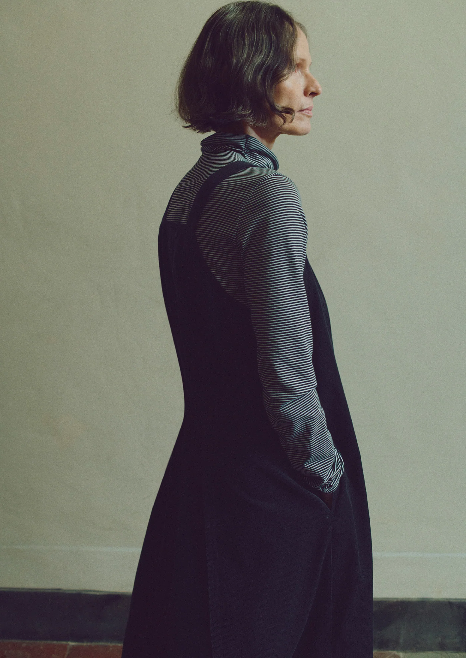 Organic Cord Apron Dress | Charcoal - Image 3