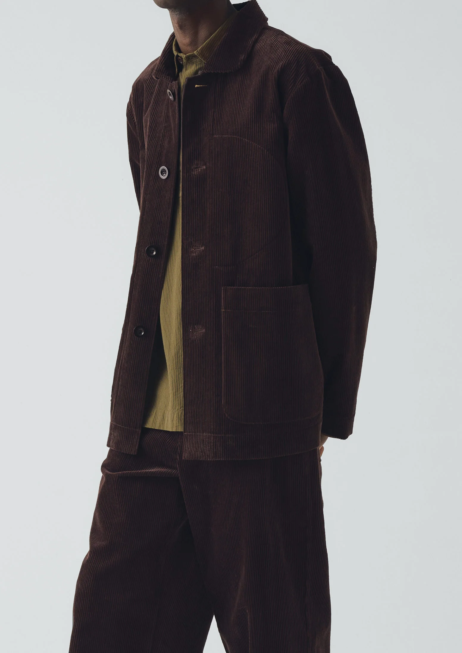 Organic Cord Chore Jacket | Java - Image 2