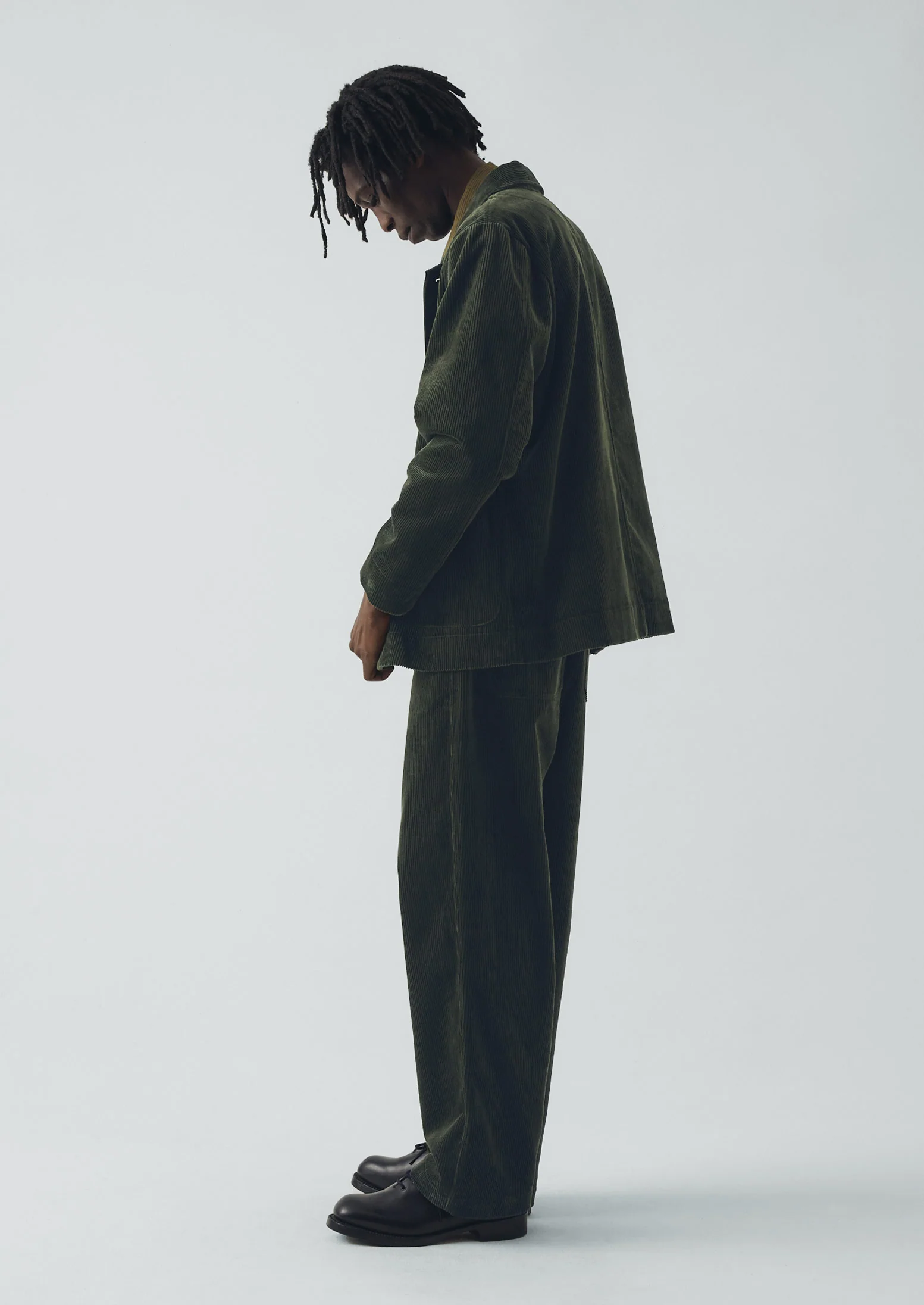 Organic Cord Chore Jacket | Pine - Image 3