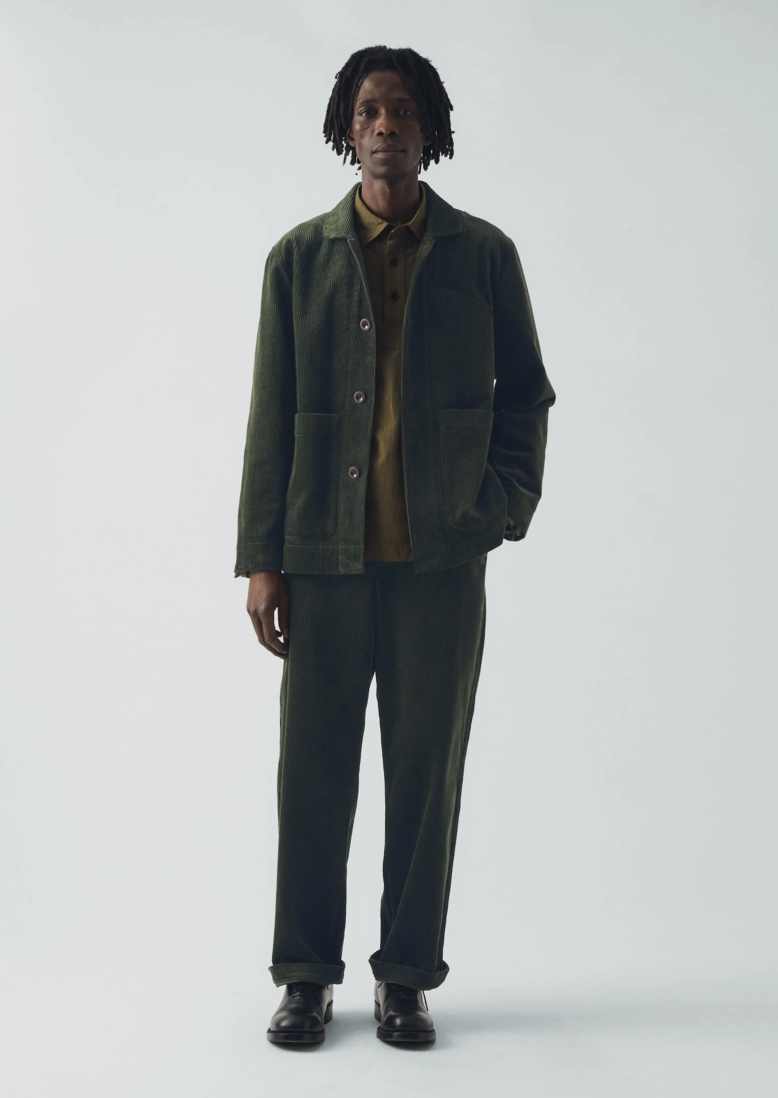 Organic Cord Chore Jacket | Pine - Image 5