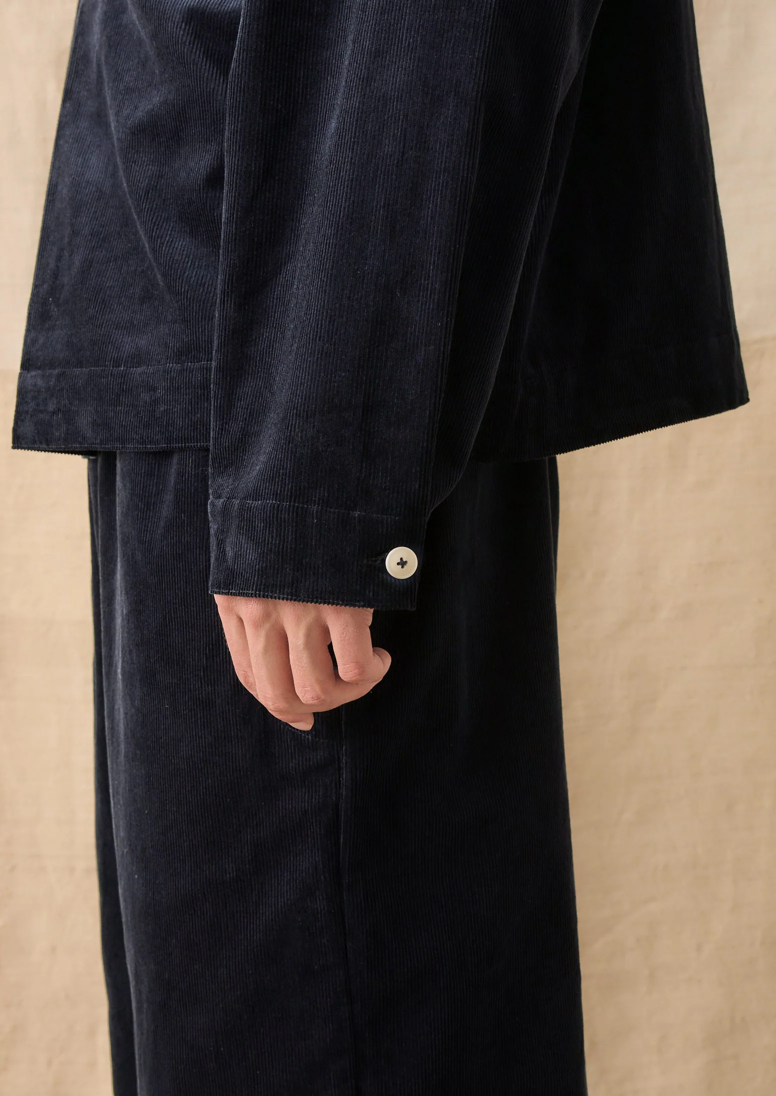 Organic Cord Lounge Trousers | Midnight - Image 4