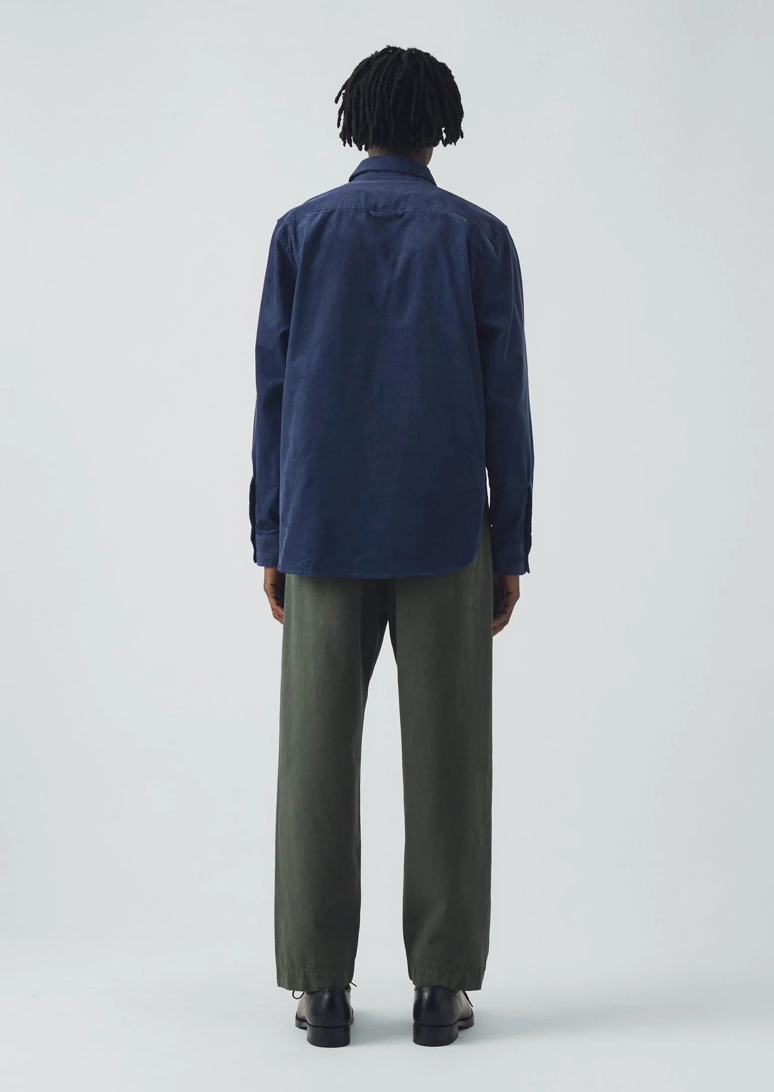 Organic Cord Workwear Shirt | Denim Blue - Image 4