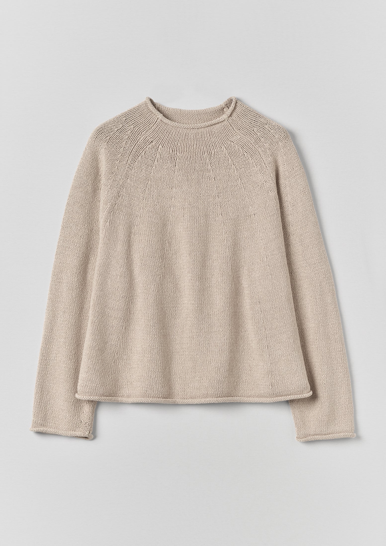 Organic Cotton Linen Easy Sweater | Parchment