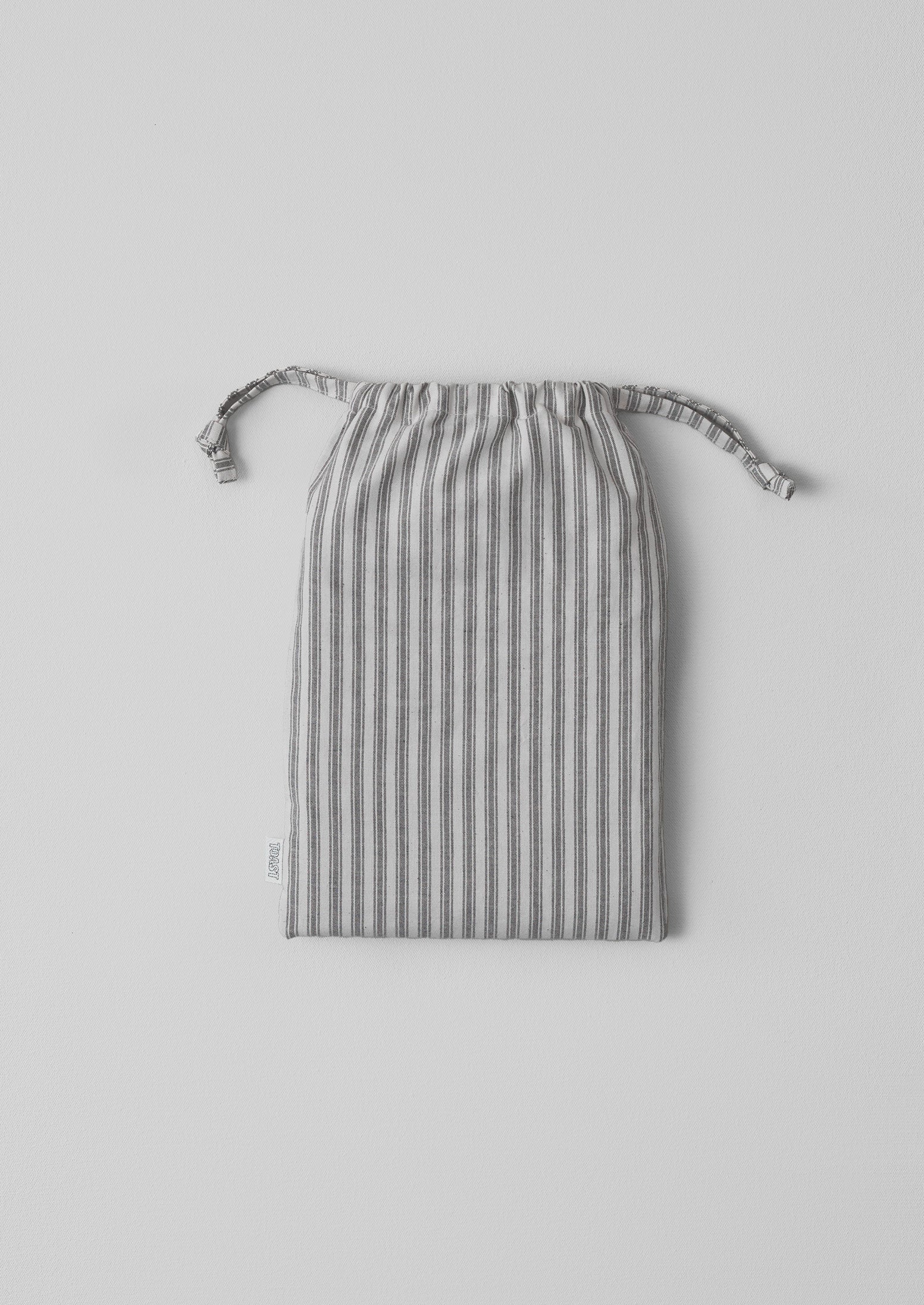 Ticking Stripe Cotton Housewife Pillowcase | Ecru/Graphite - Image 5
