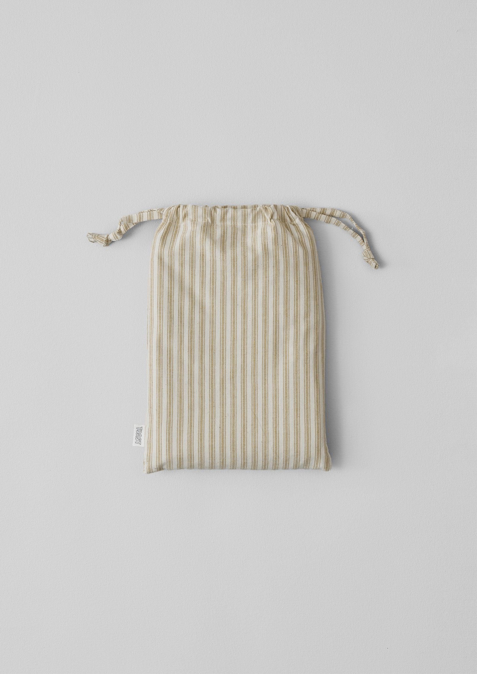 Ticking Stripe Cotton Housewife Pillowcase | Ecru/Straw - Image 5