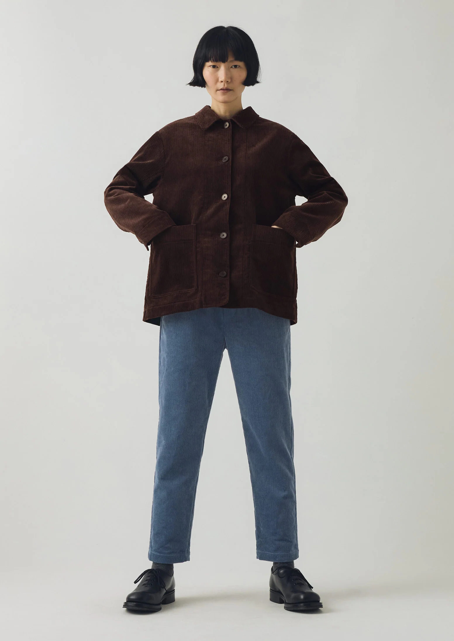 Patch Pocket Organic Cord Jacket | Java - Image 2