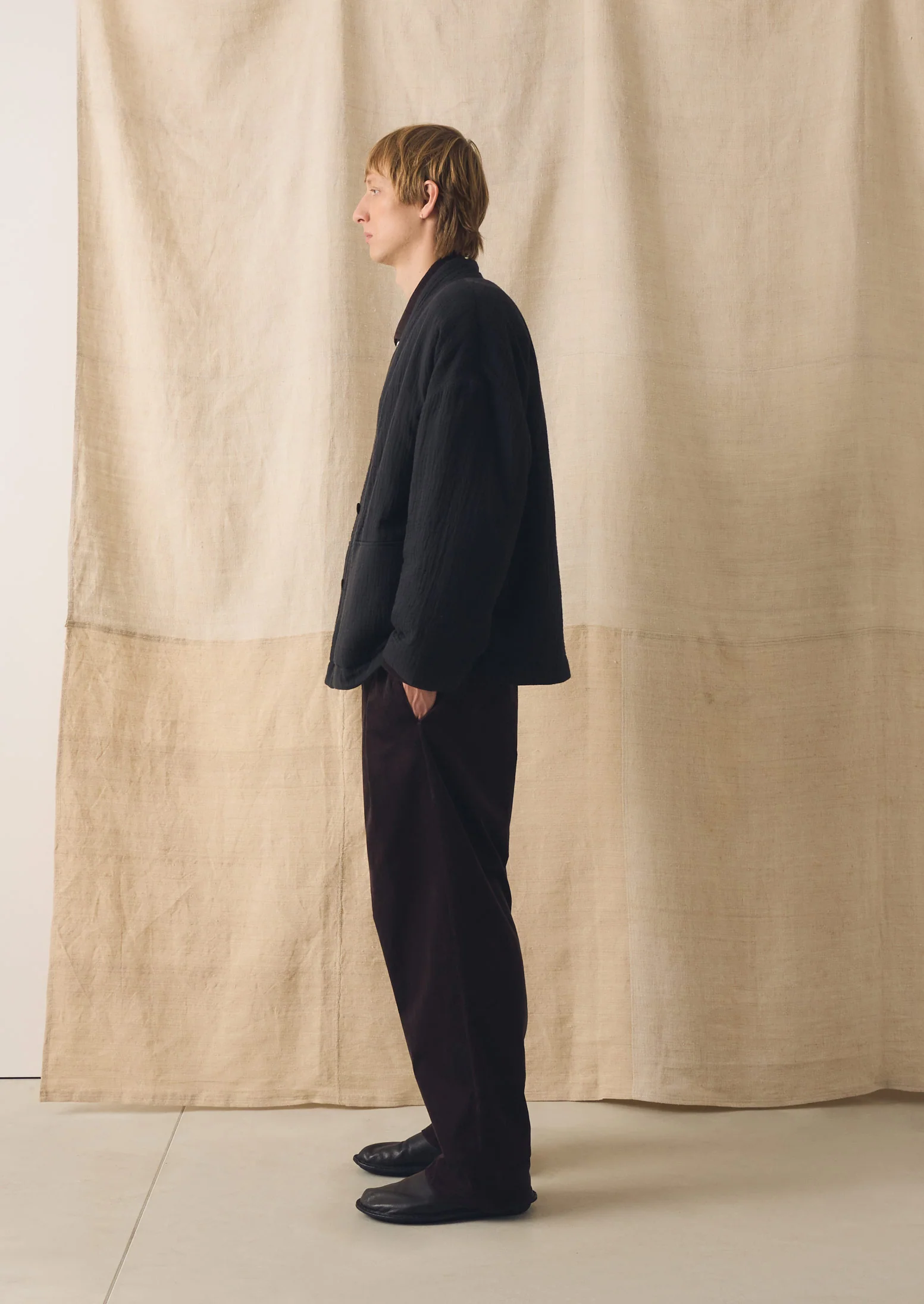 Relaxed Padded Cotton Jacket | Black Pepper - Image 4