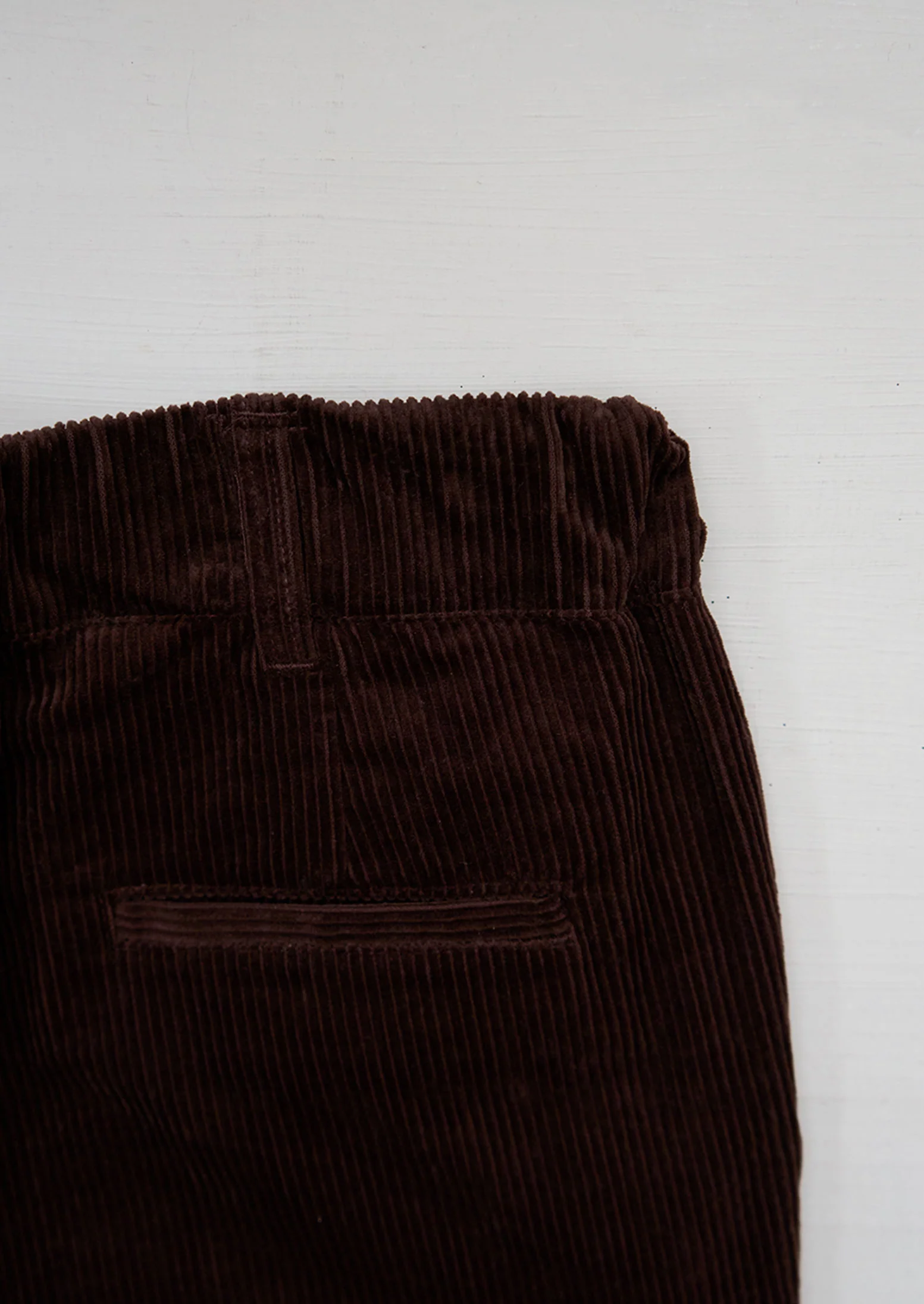 Reworn Cord Pull On Trousers Size 6 (973) | Chestnut - Image 2