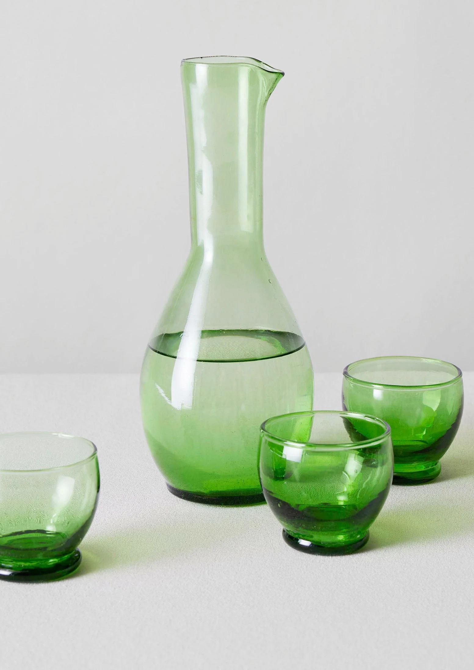 Rounded Moroccan Glasses Set | Green - Image 3