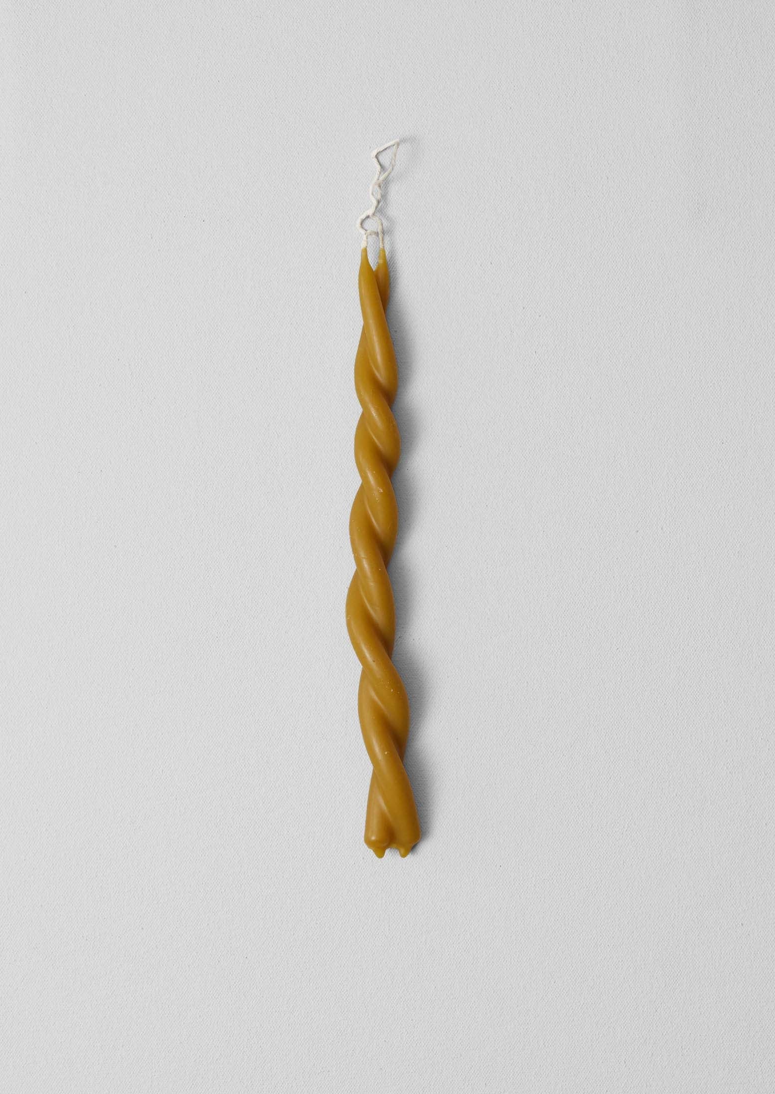 Skar Organics Beeswax Twist Dinner Candle | Natural - Image 6