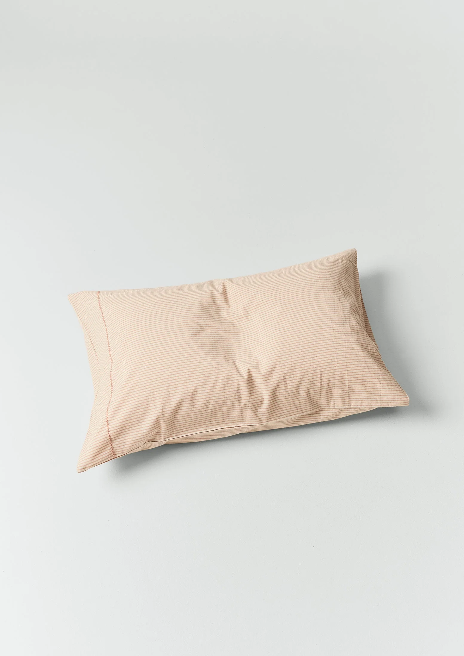 Soft Stripe Cotton Housewife Pillowcase | Clay/Ecru