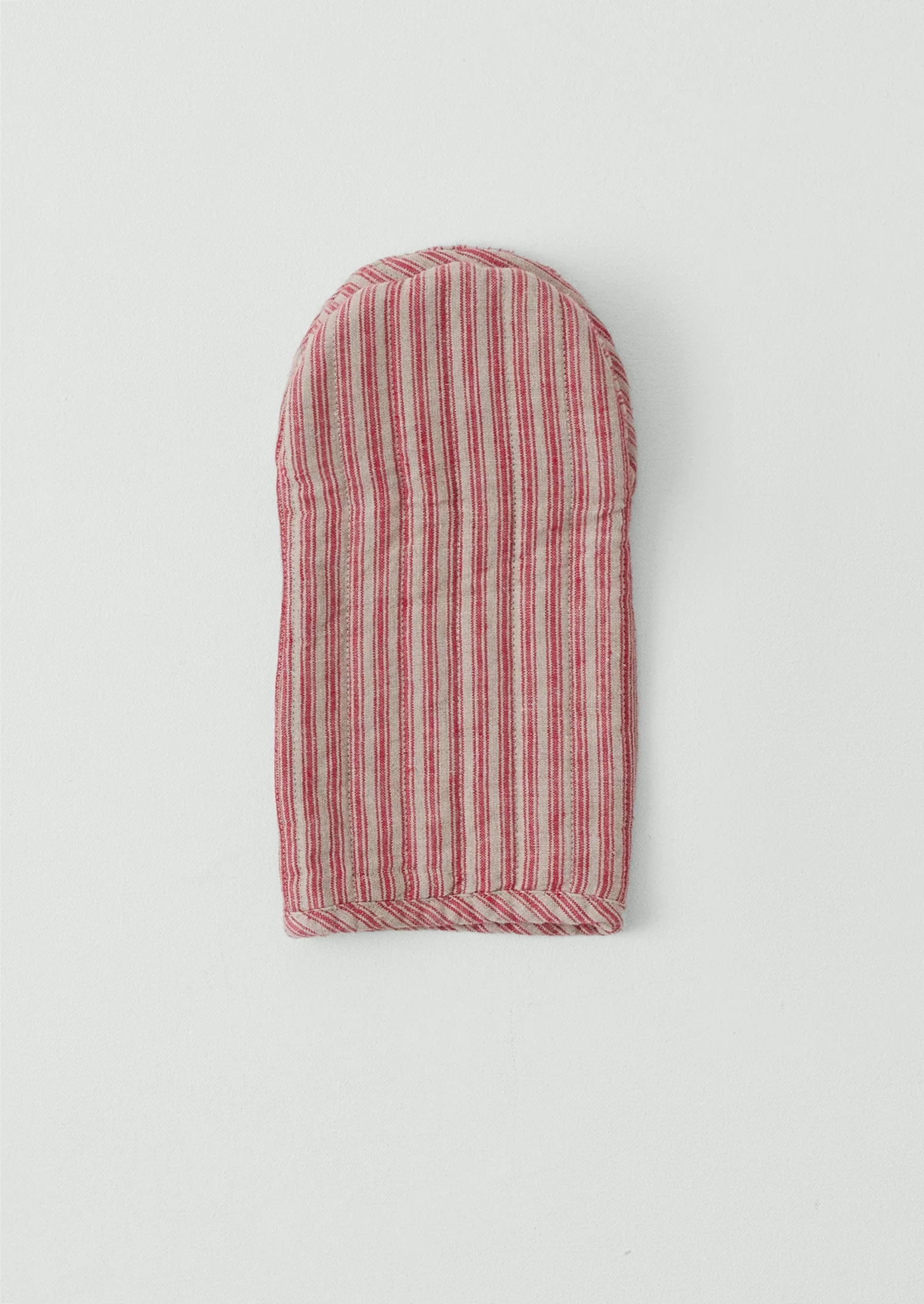 Stripe Linen Oven Glove | Natural/Red