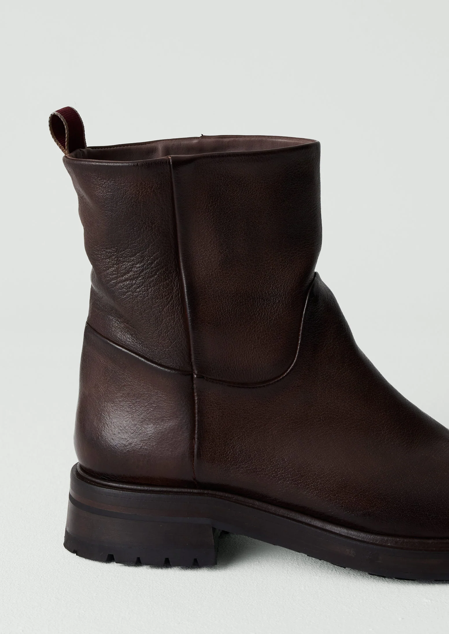 Sturlini Mid Leather Pull On Boots | Dark Brown - Image 4