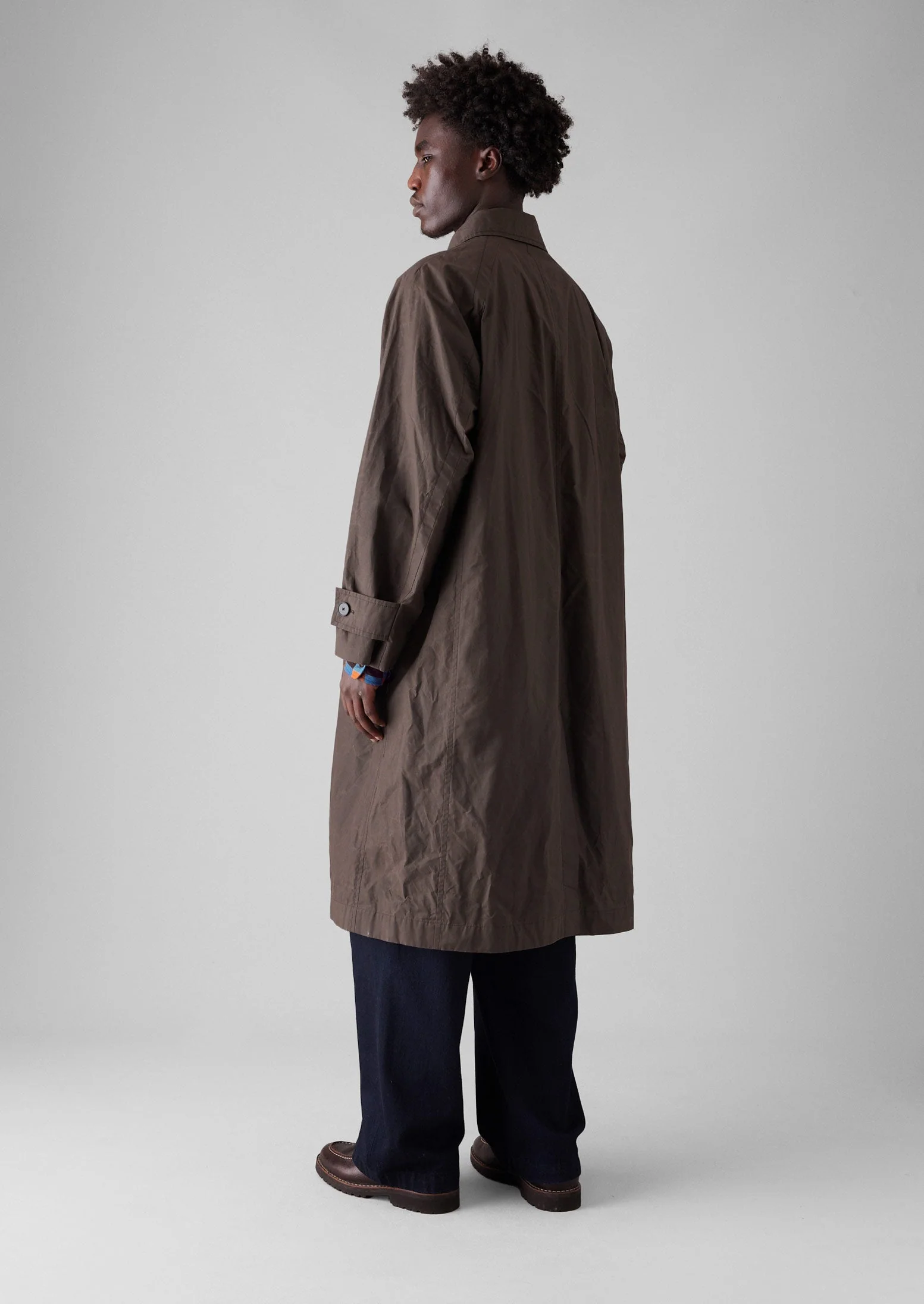 Waxed Cotton Trench Coat | Rye - Image 6
